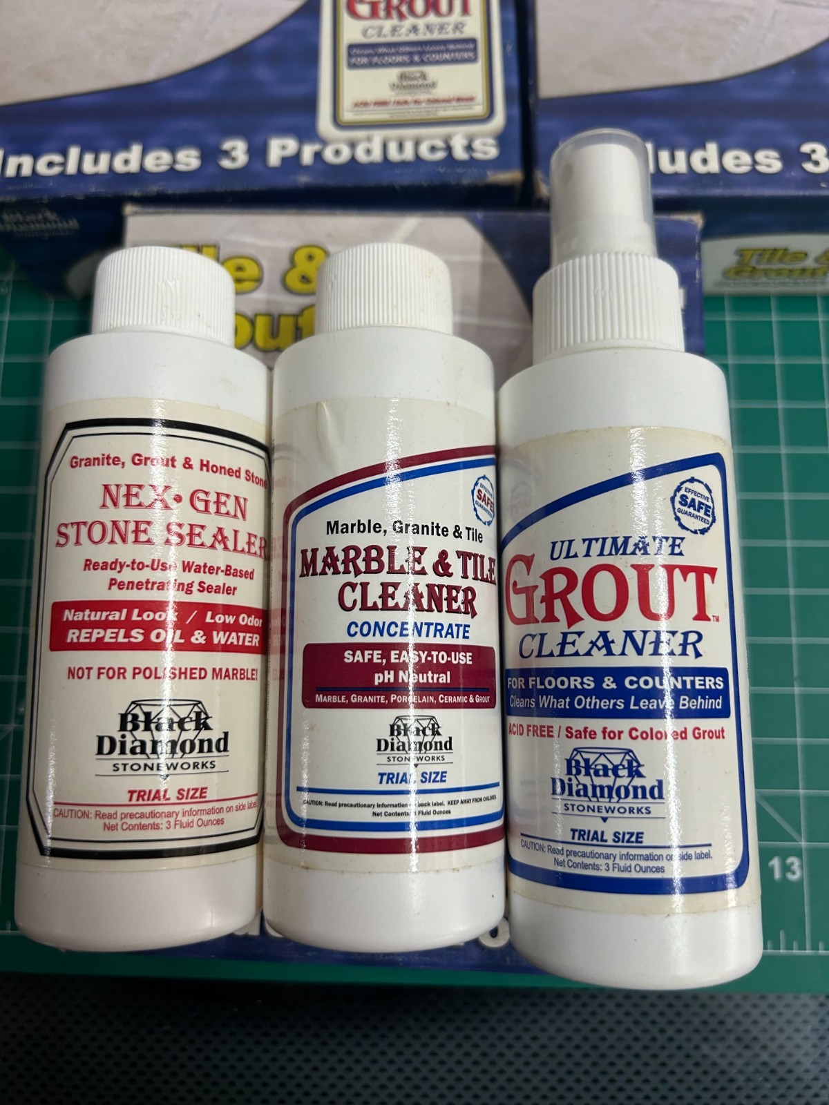 3-pack lot 3/PC Black Diamond Grout Cleaner Tile Stone Marble Penetrating Sealer