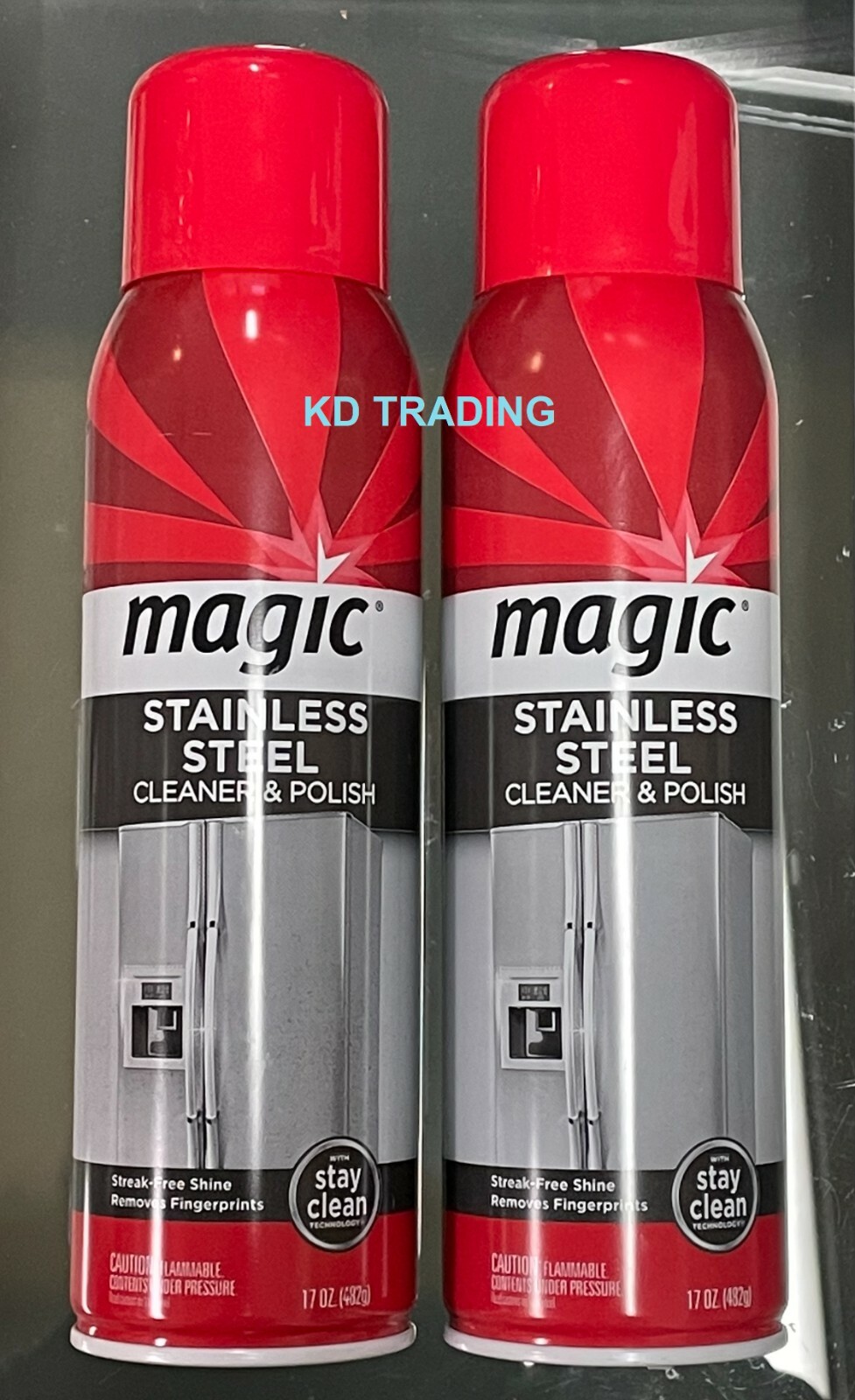 (2-Pk) Magic® STAINLESS STEEL Range Appliance POLISH & CLEANER Shine Protect