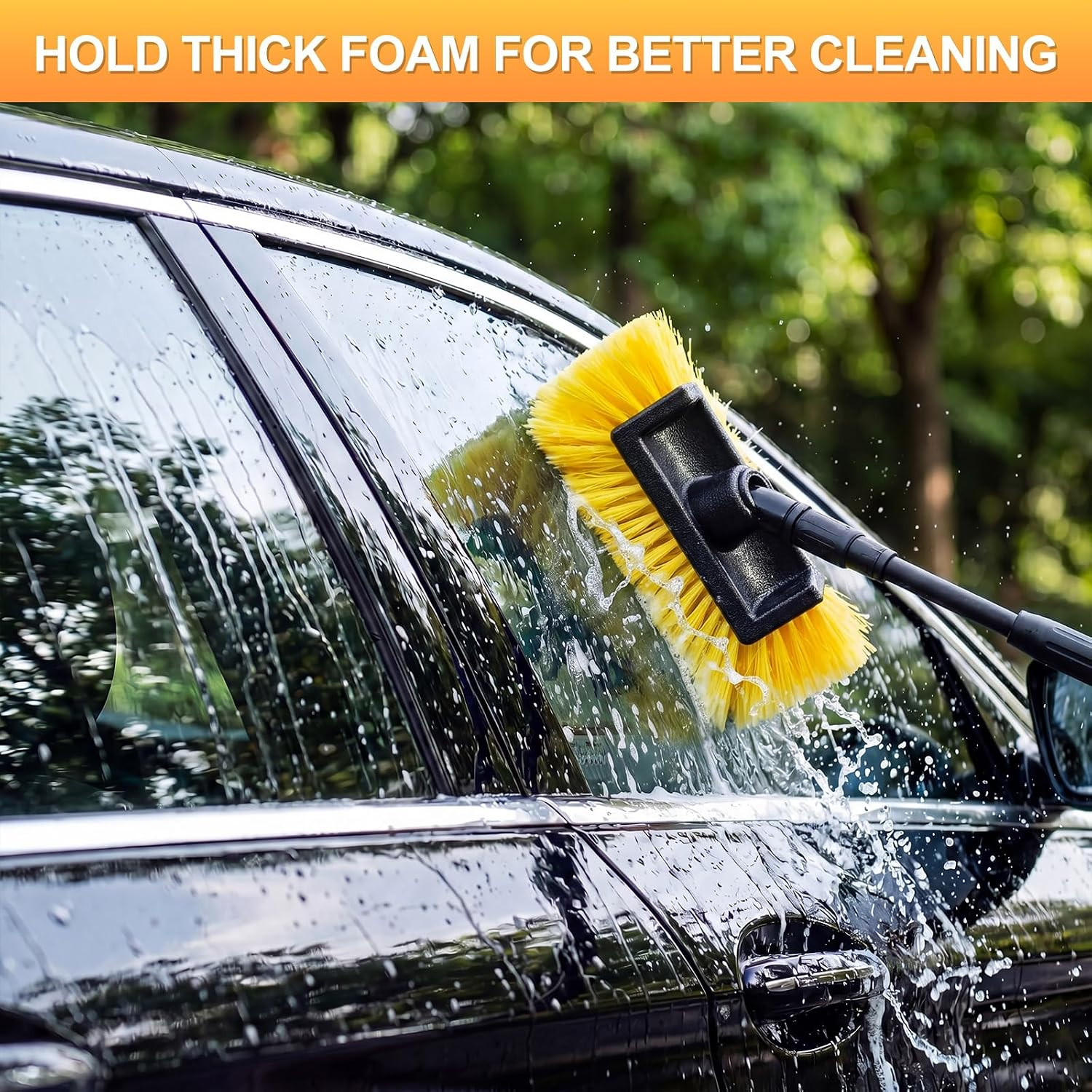 8 Pcs Car Wash Brush Head with Soft Detailing Bristle Flow Thru Car Cleaning Bru
