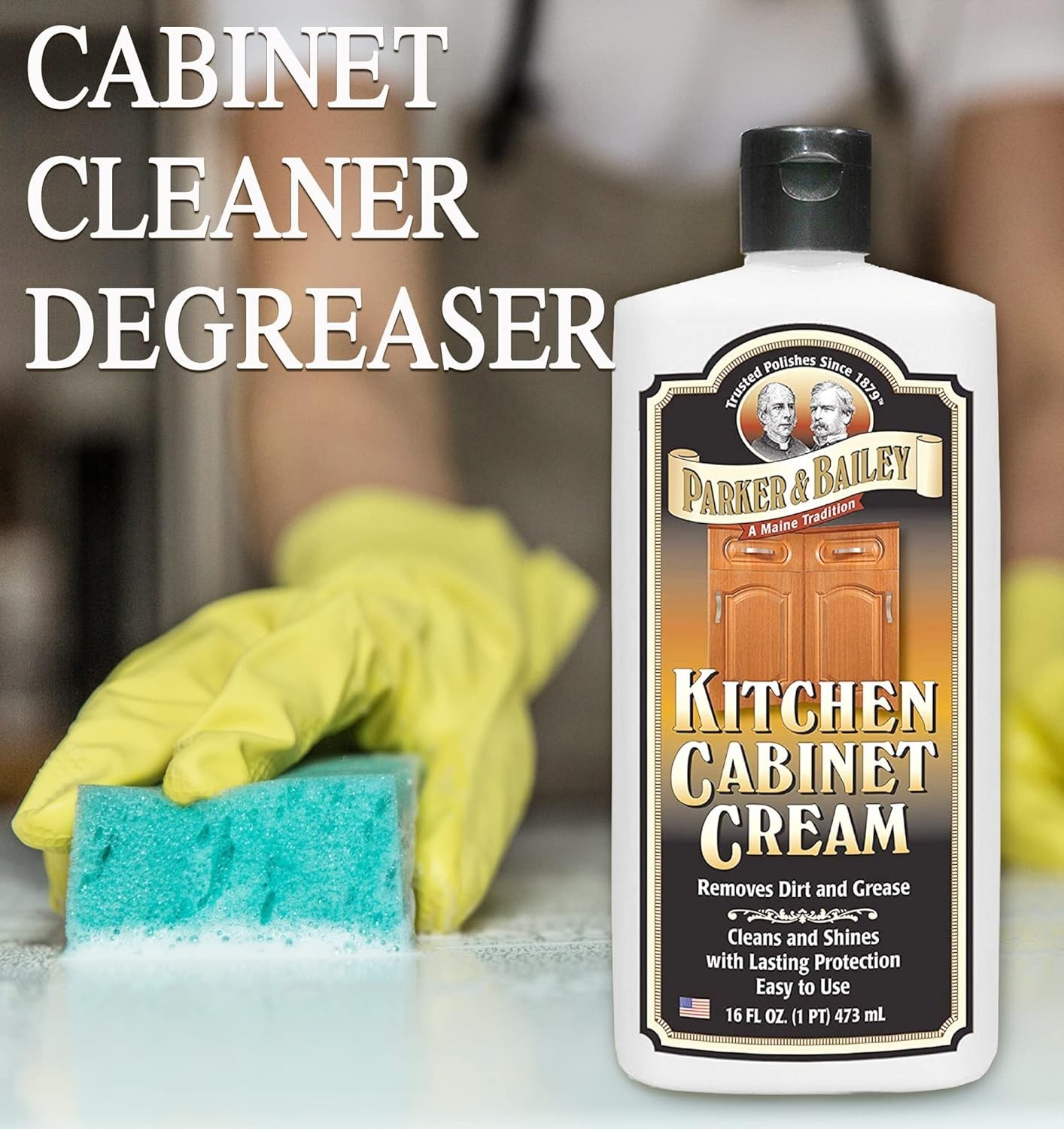 Natural Wood Cleaner & Restorer – Parker and Bailey Kitchen Cabinet Cream 16 oz