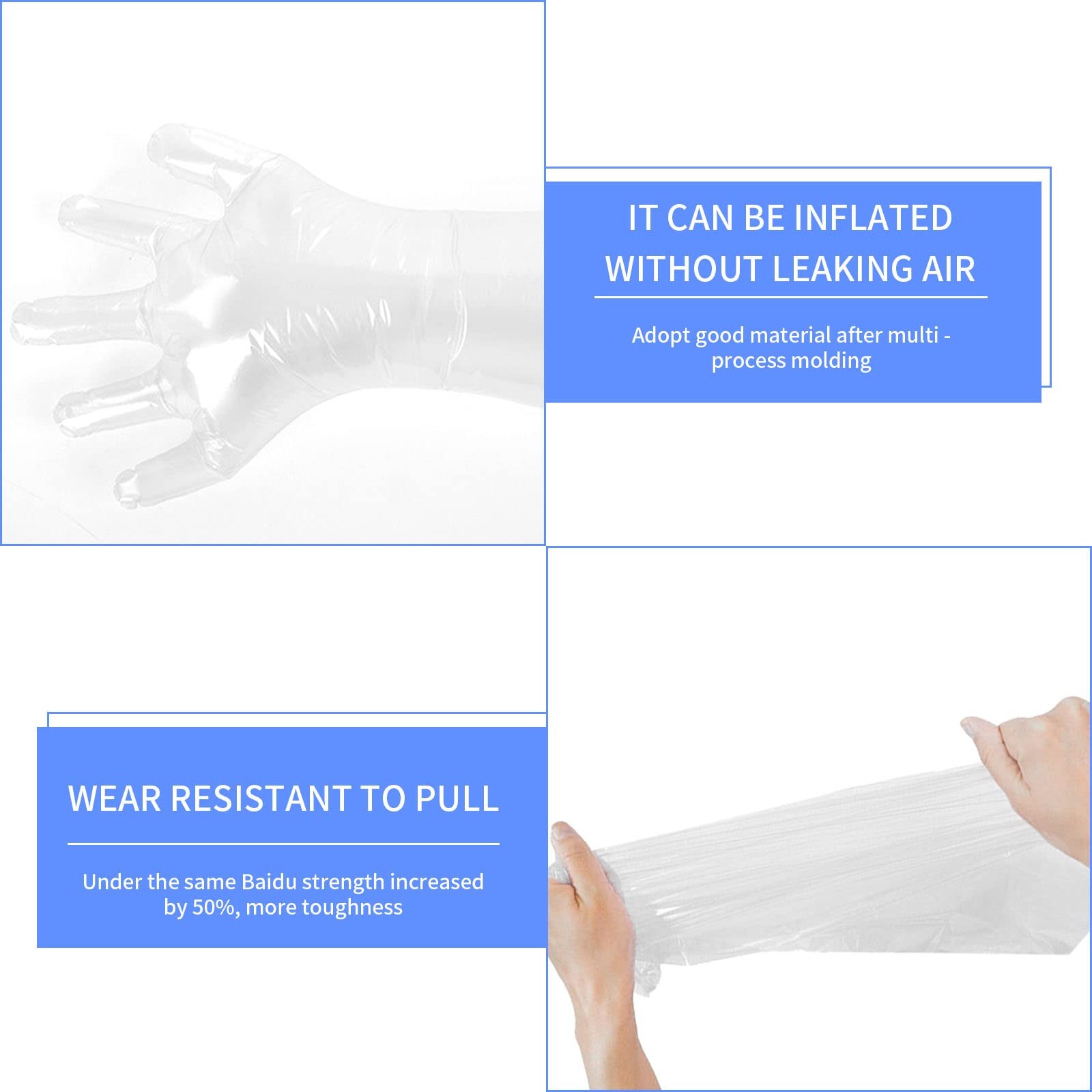 Anxingo 50Pcs Disposable Plastic Veterinary Insemination F, Transparent