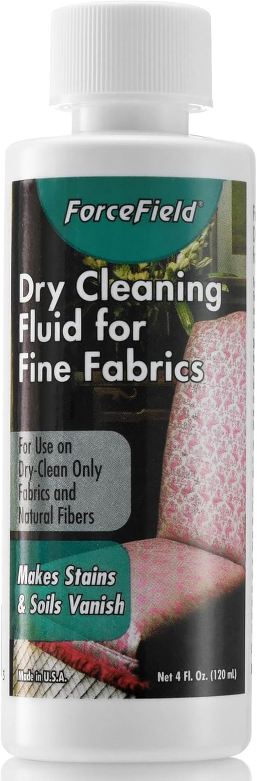Dry Cleaning Fluid 4oz Spot Remover for Silk Wool Upholstery