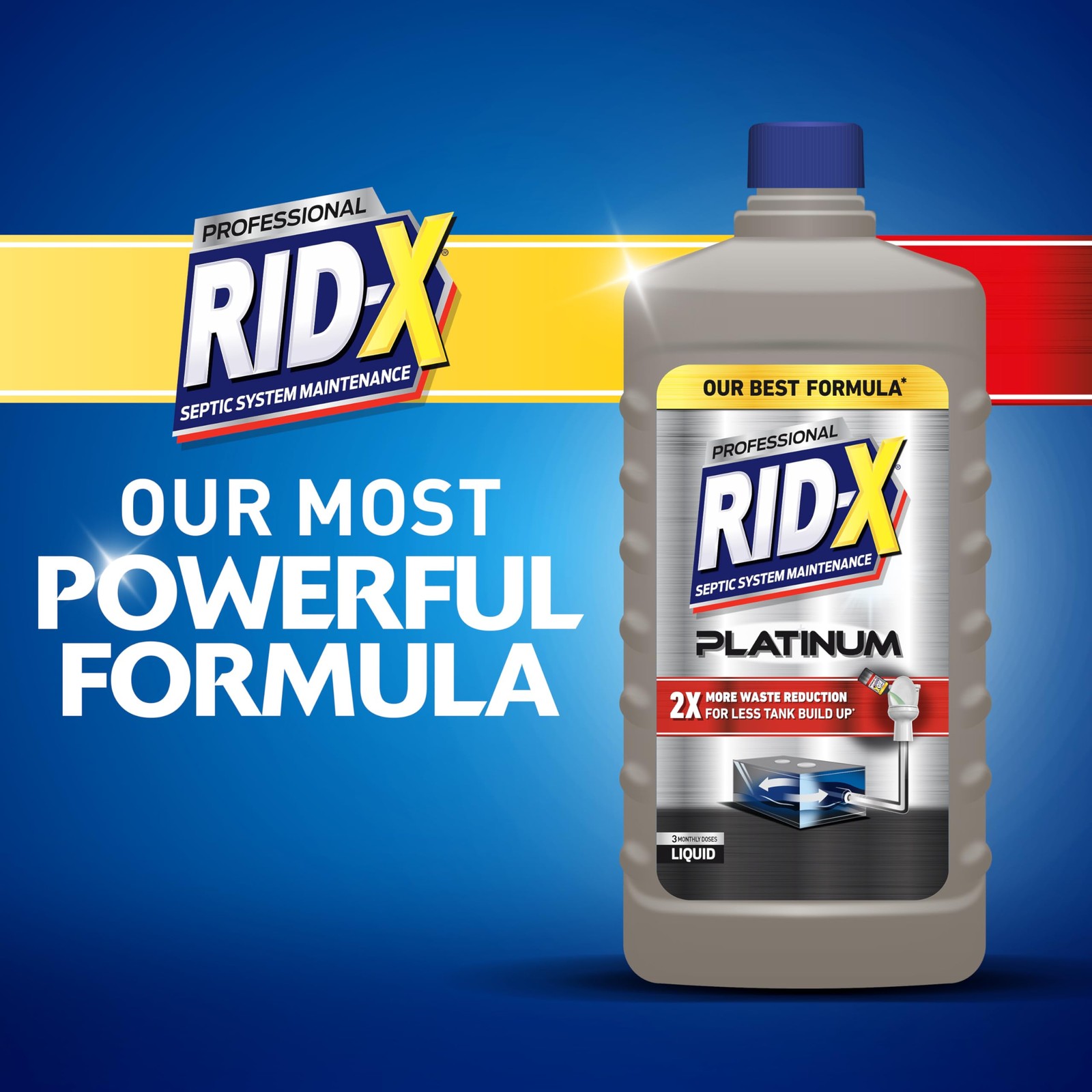 RID-X Septic Tank Treatment Platinum Liquid 6 Month Supply – Our Best Formula…