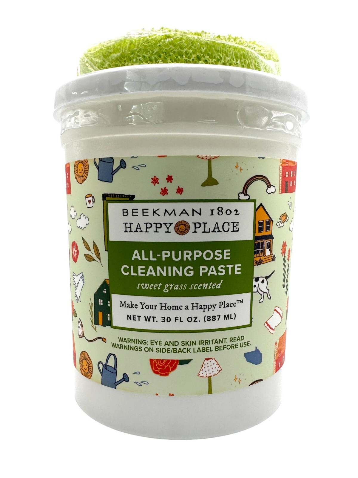 Beekman 1802 Happy Place All-Purpose Cleaning Paste, 30oz Tub, Sweet Grass Scent