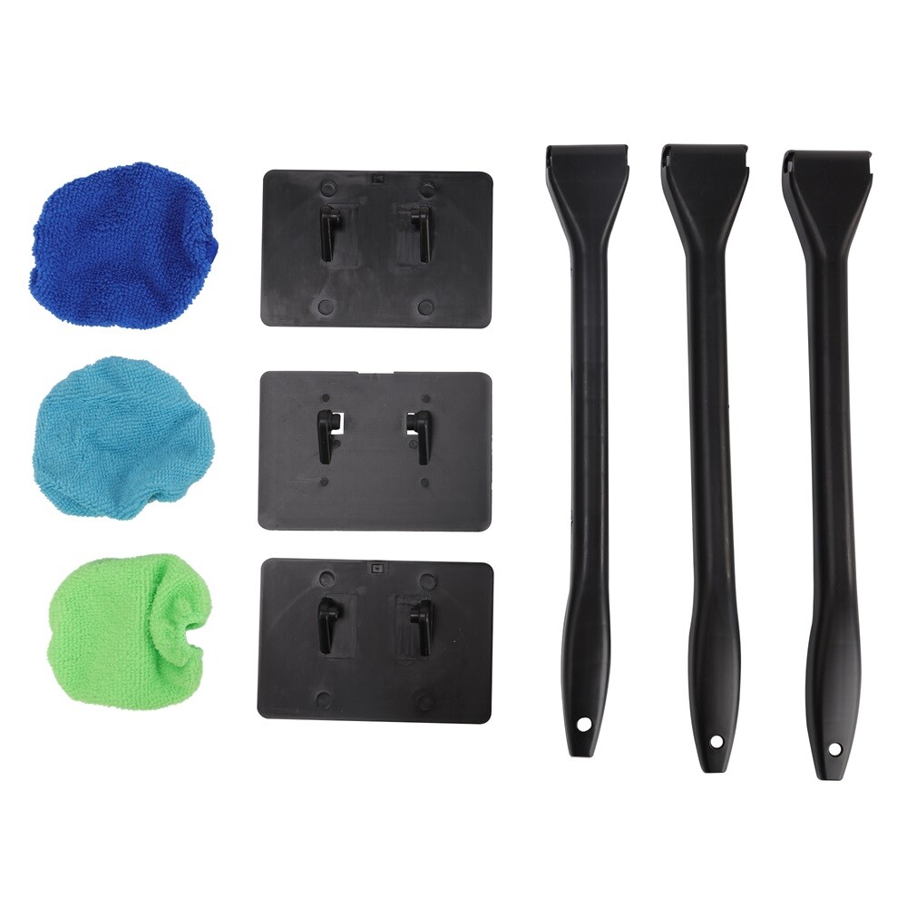 3x Window Windshield Cleaning Tool Microfiber Car Wiper Cleaner Glass Brush