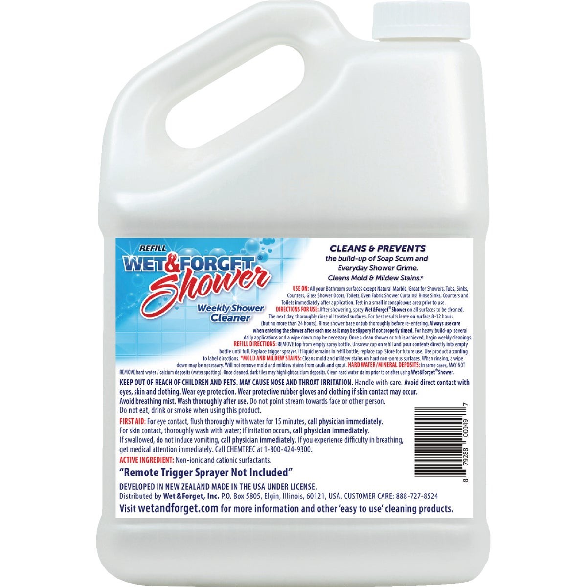 Wet & Forget 1 Gal. Soft Vanilla Scent Weekly Shower Refill 801128 Wet & Forget