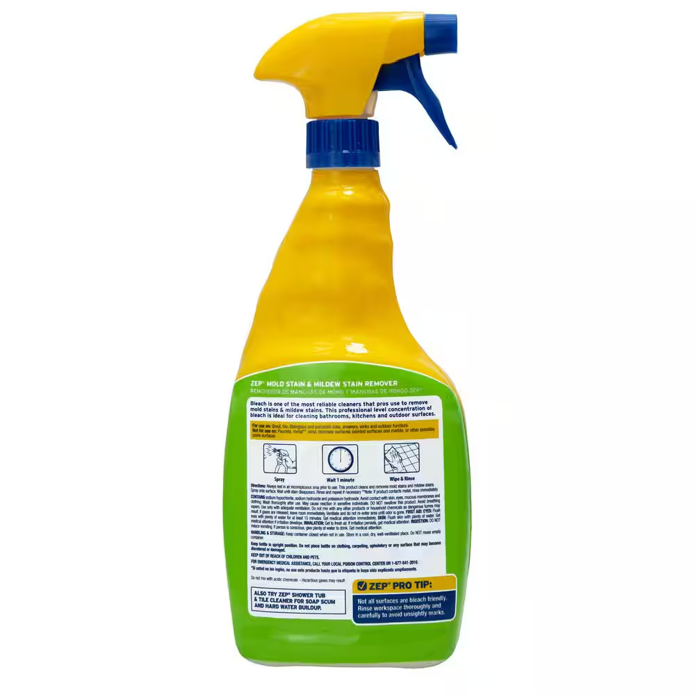 Zep Mold Stain and Mildew Stain Remover – 32 oz (Pack of 4) ZUMILDEW32