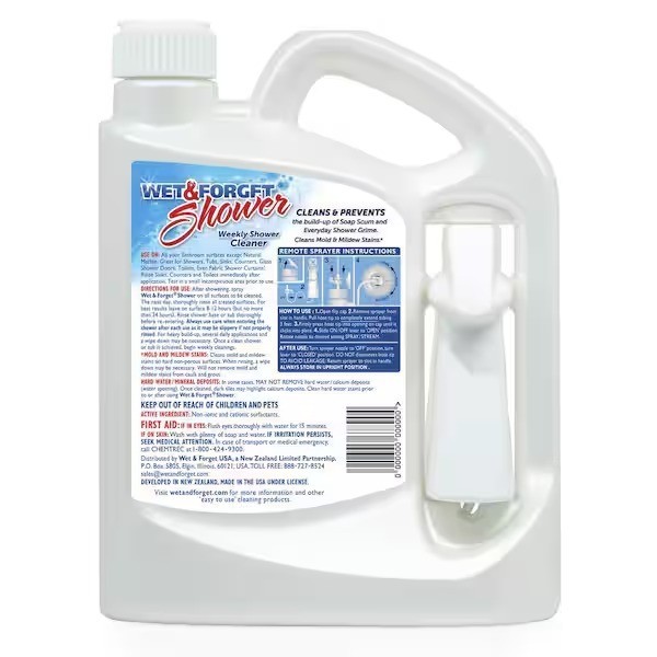 Wet & Forget 64oz. Weekly Shower Cleaner Spray Soft Vanilla Bleach Free No Scrub