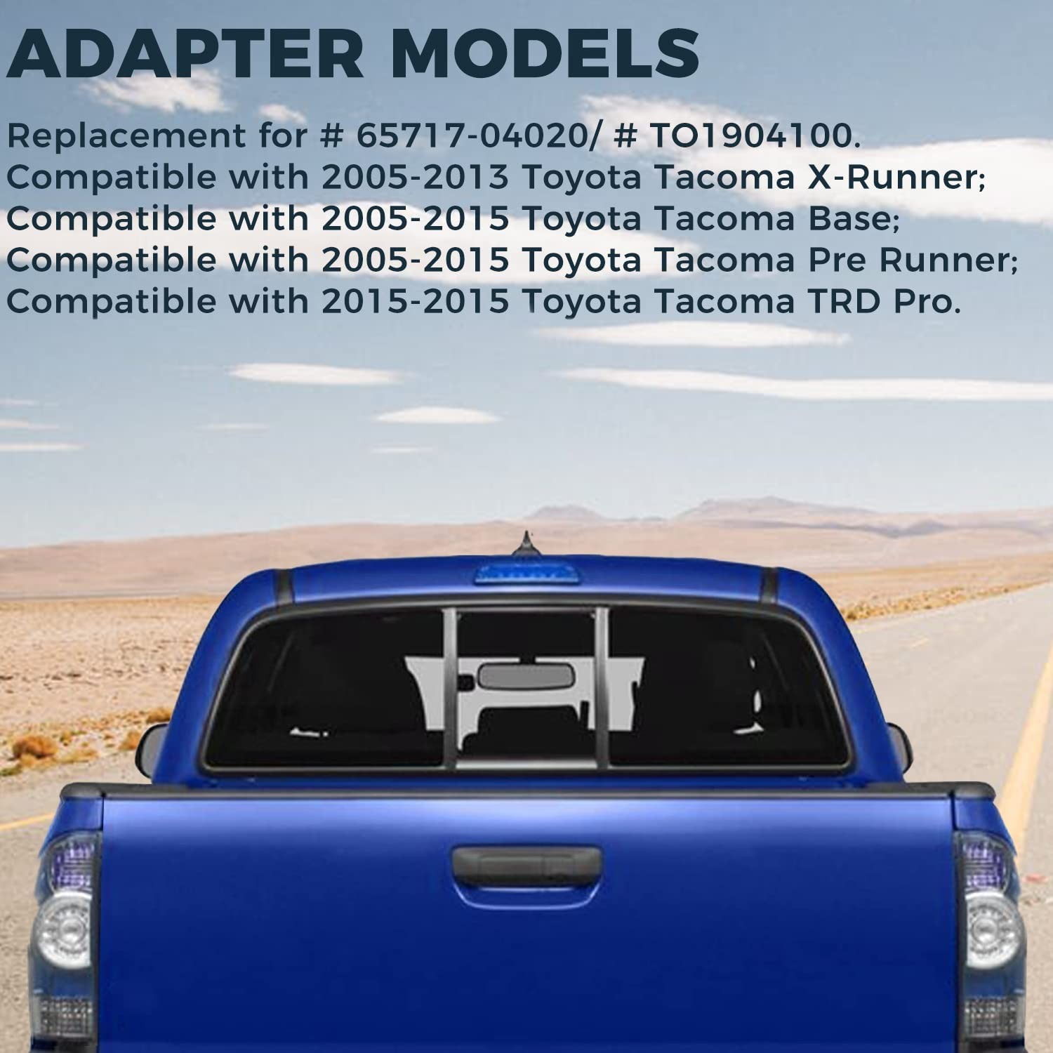 Tailgate Molding Cap Cover with Toyota Tacoma 2005-2015 for 65717-04020 TO190…