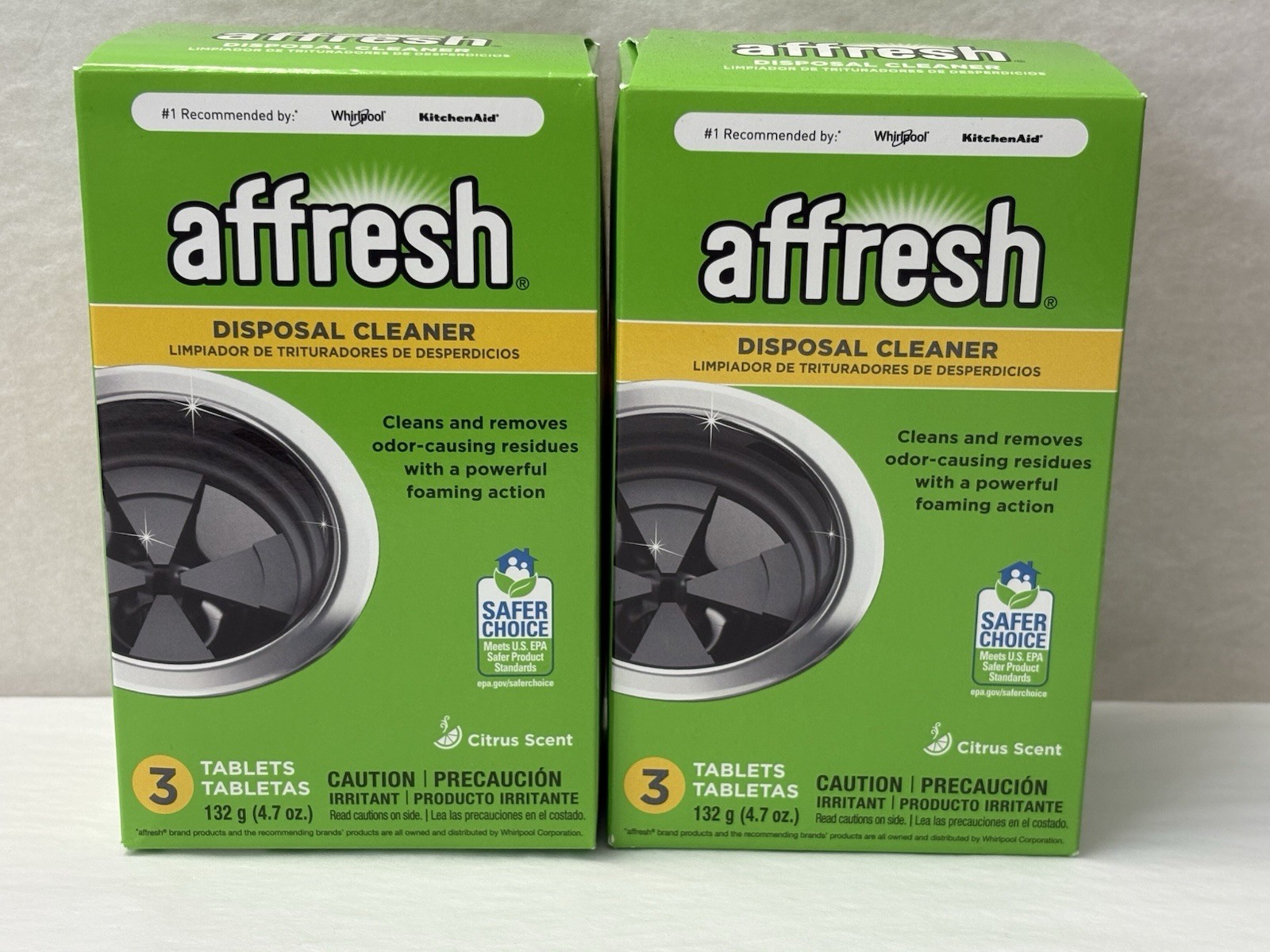 New Affresh Garbage Disposal Cleaner Tablets Citrus Scent 6 Count 2-PACK (SH6)