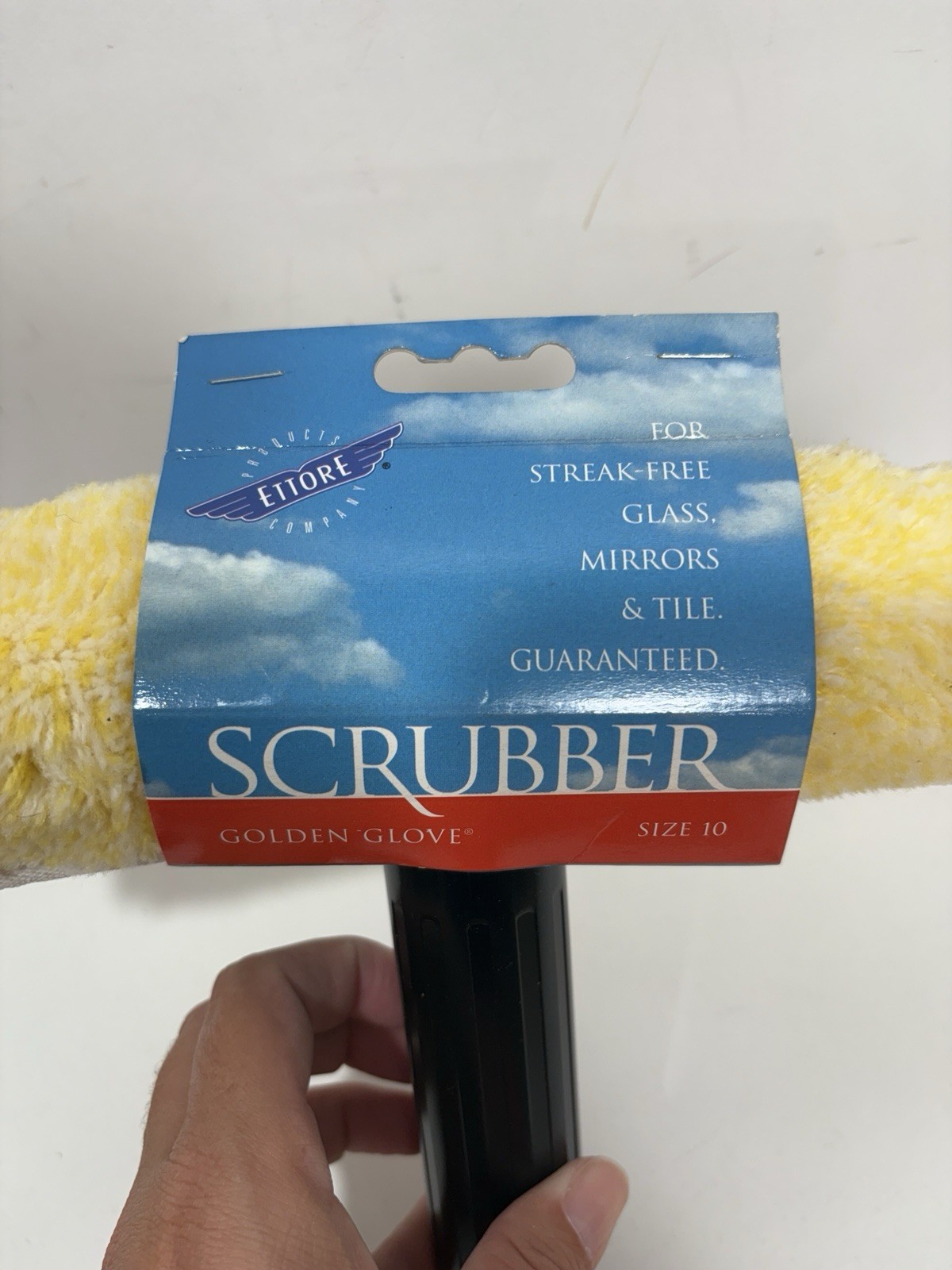 Ettore Scrubber Sz 10 Mighty Window Washer 10-Inch Yellow Vintage New!
