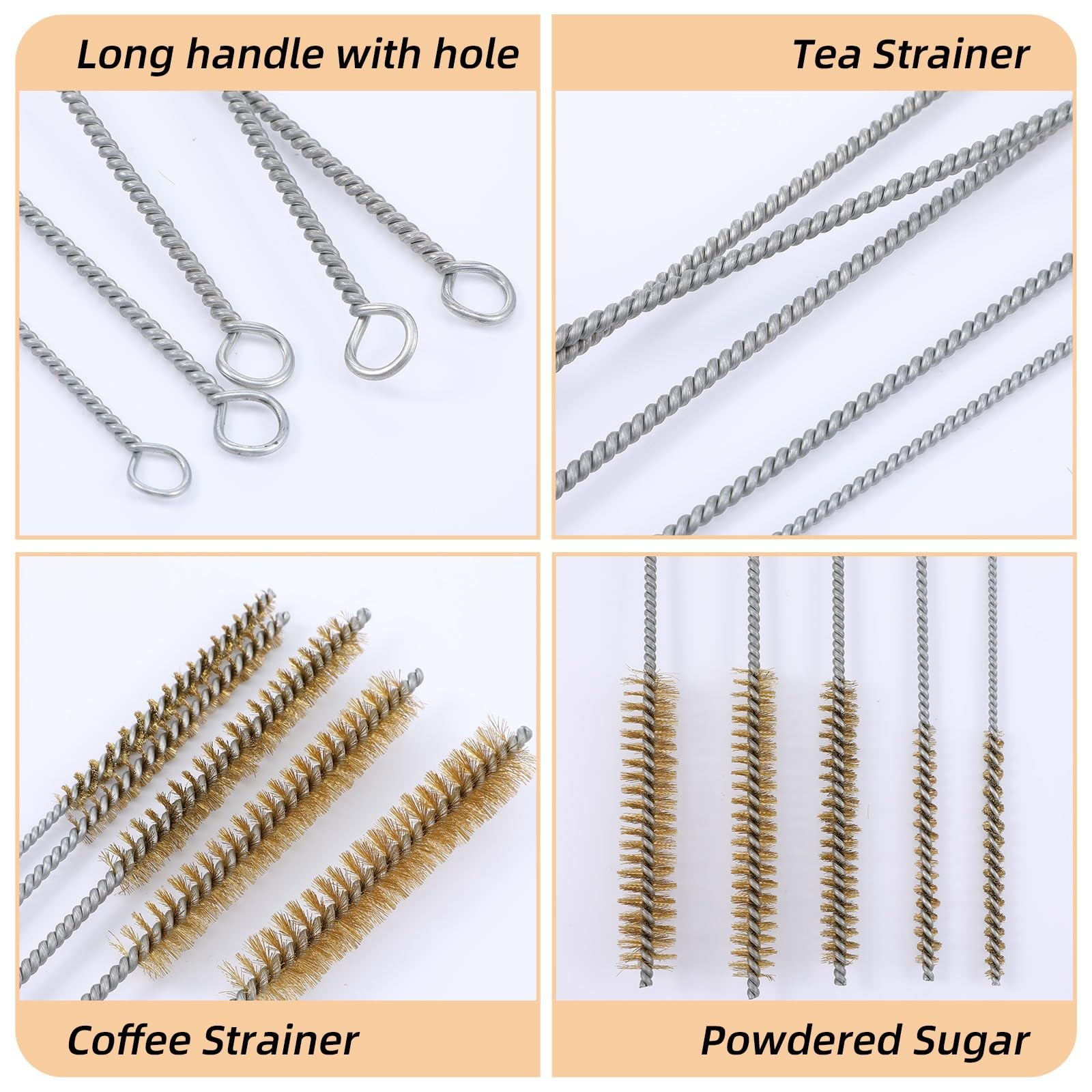 5Pcs Brass Wire Tube Brush Kit 11.81Inch Long Pipe Cleaners 6mm/8mm/12mm/15mm…