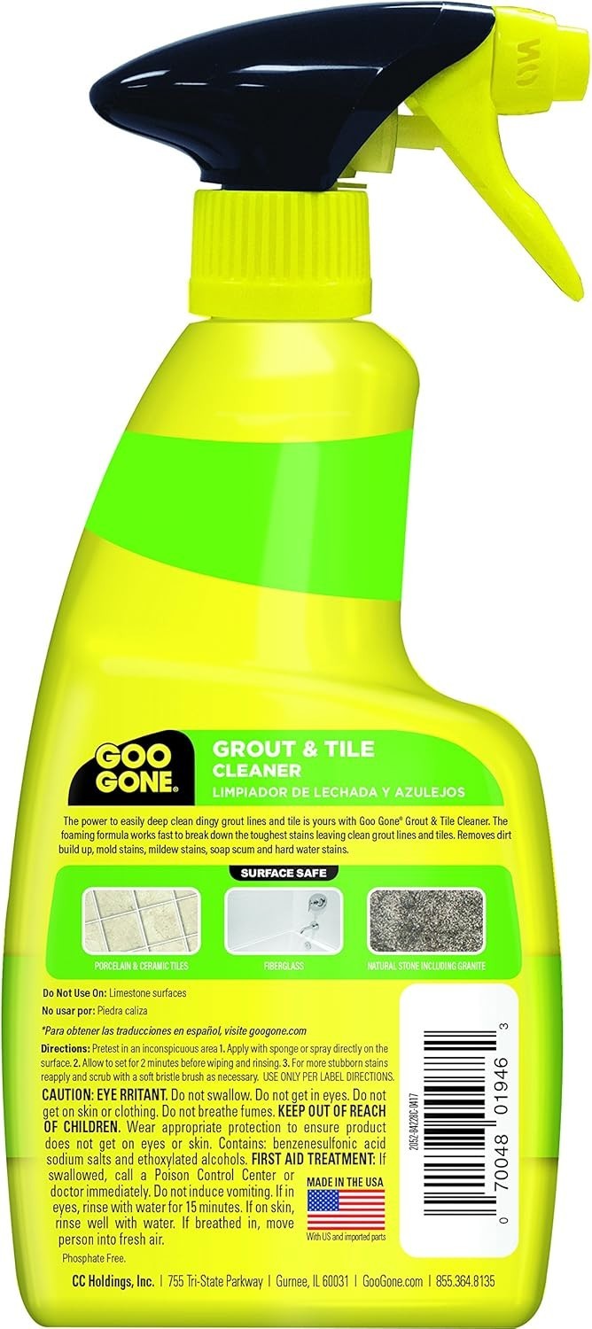 Citrus Scented Grout & Tile Cleaner – 14 Fl. Oz Stain Remover for Tough Dirt