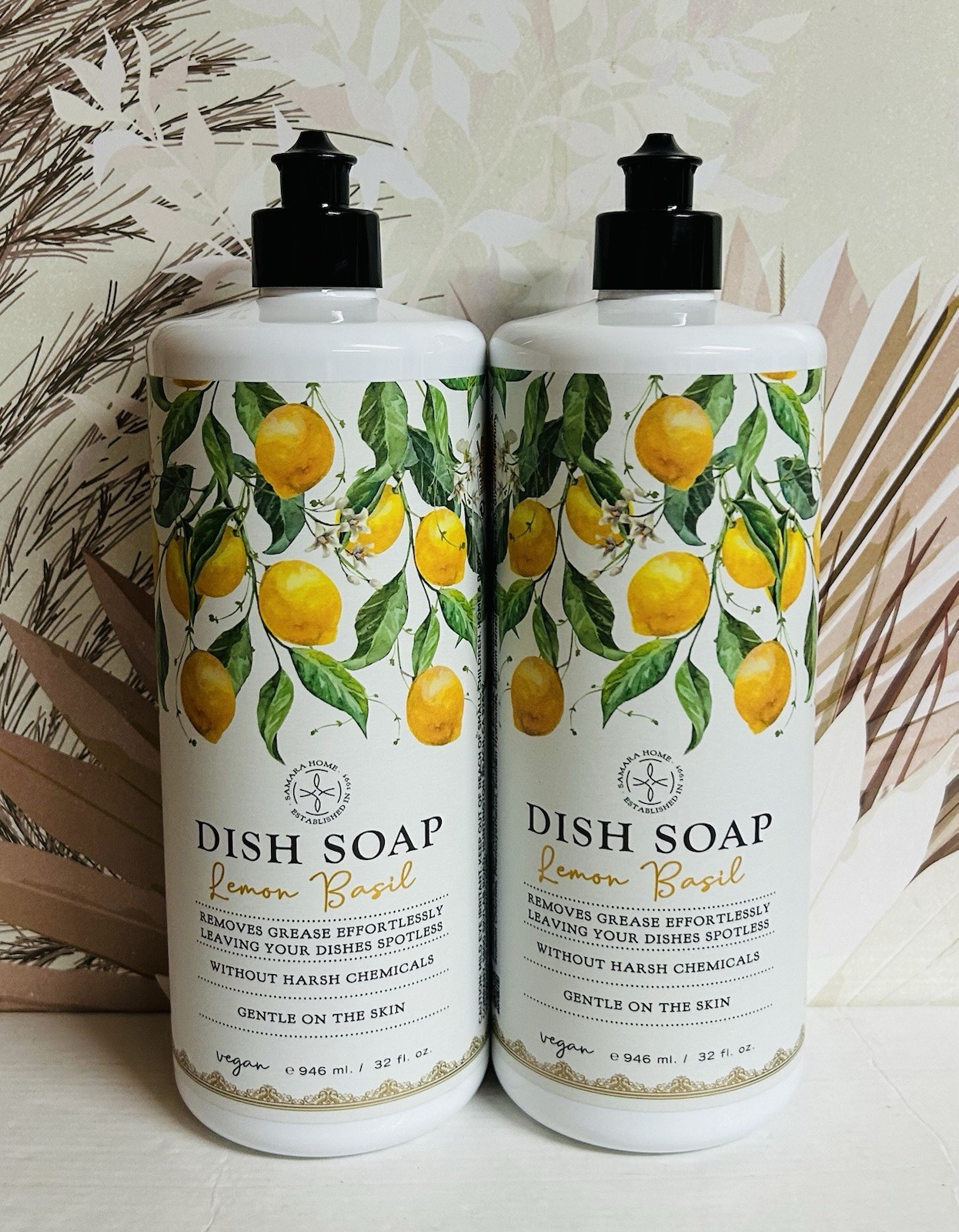 2-Pack Lemon Basil Dish Soap 32 fl oz Each