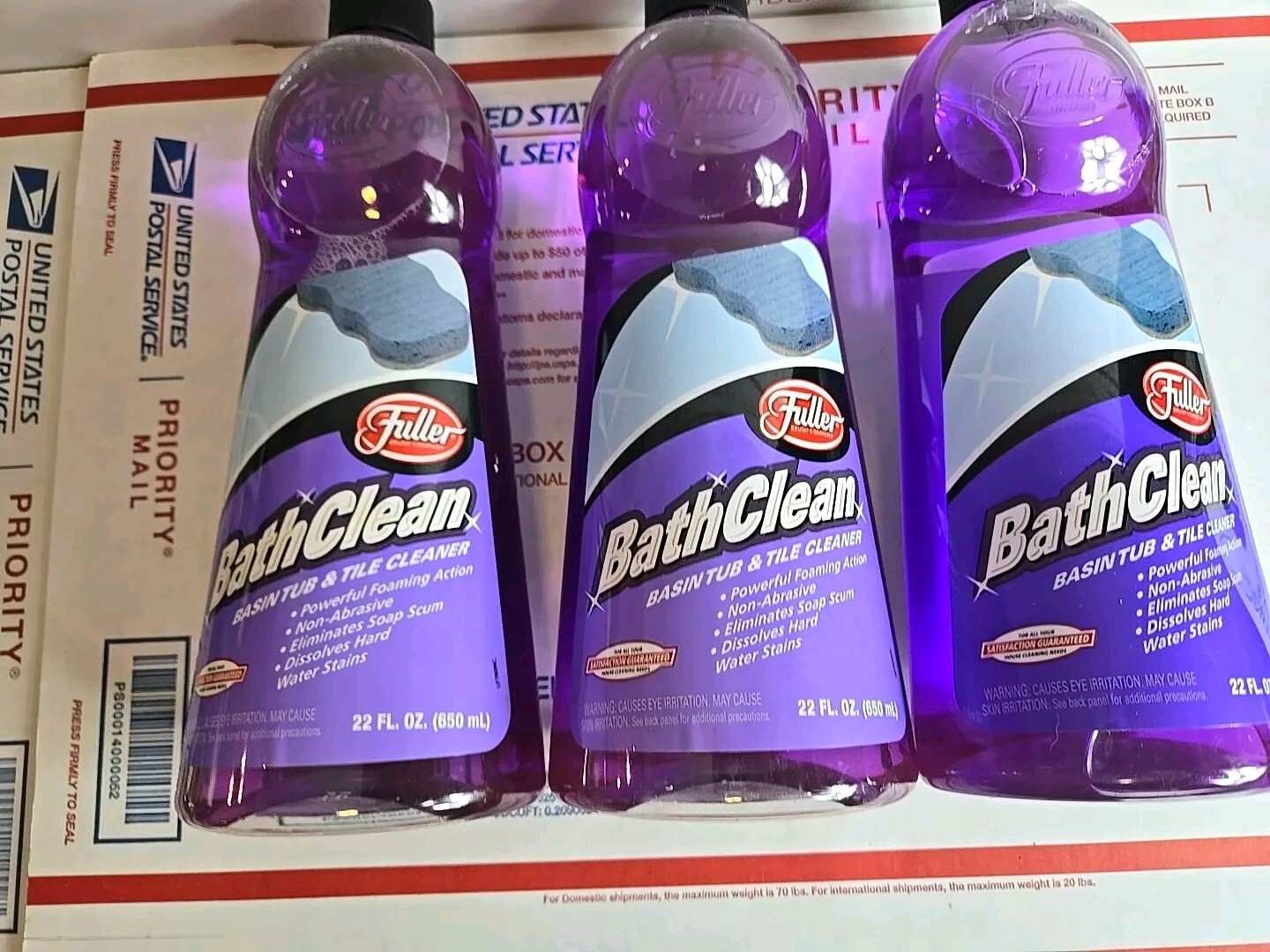 Lot Of 3-Fuller Brush BathClean Dissolves Soap Scum Hard Water Stains 22oz Each*