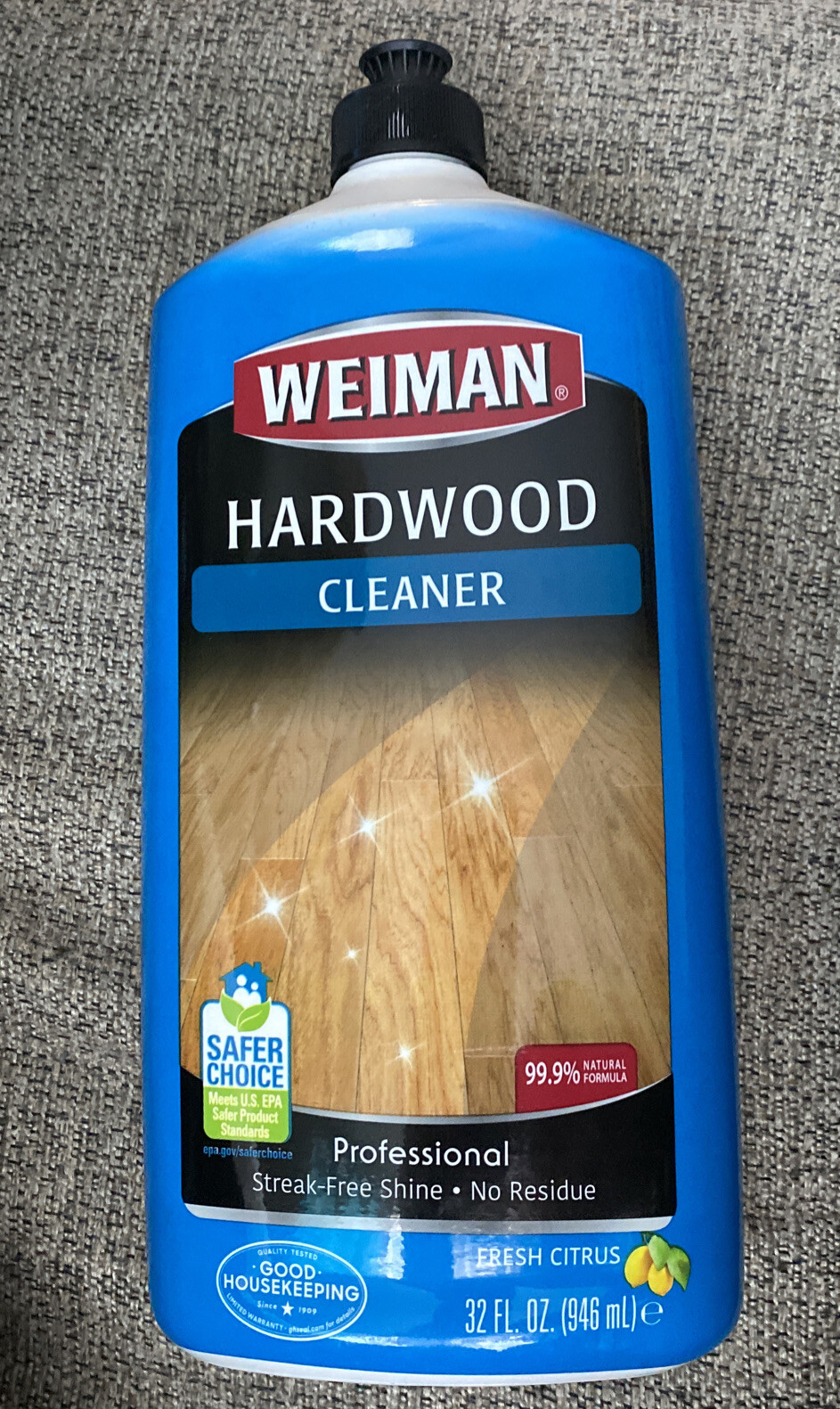 Weiman Wood Floor Cleaner 32 fl oz For Finished Hardwood Fresh Citrus