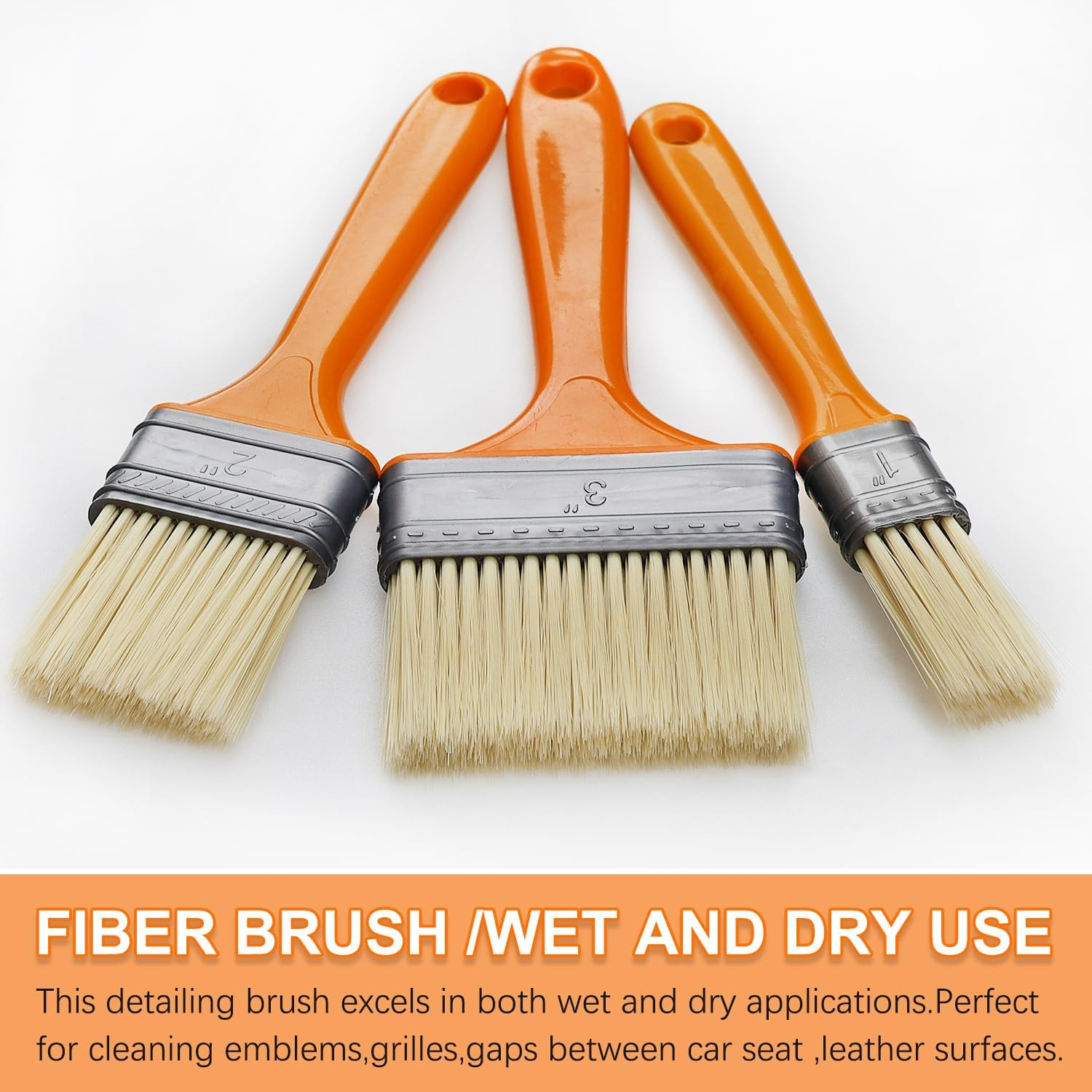 3 Pack Microfiber Duster Brush, Soft Bristles Detailing Brush Dusting Tools, Cle