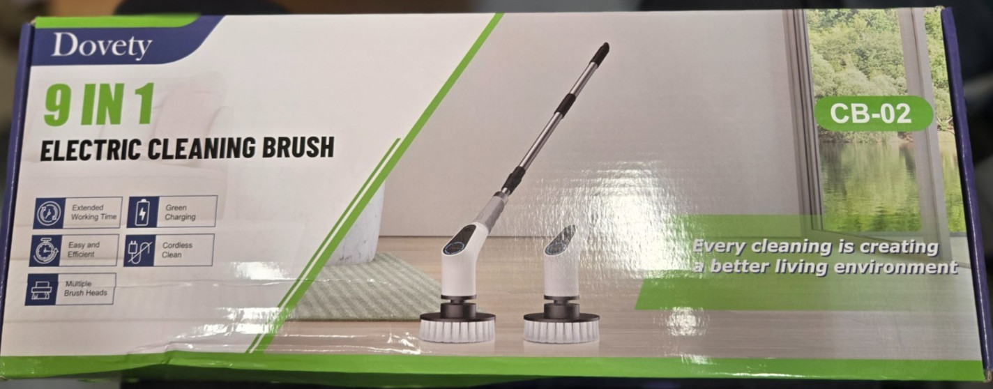 Dovety 9 In 1 Electric Spin Scrubber Cordless Cleaning Brush Scrubber CB-02