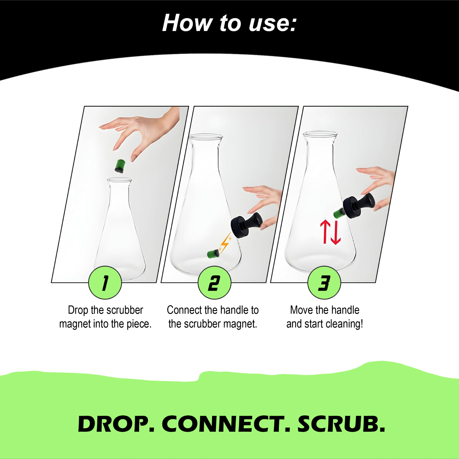 Davies Product: The Magic Cleaner The Reusable Magnetic Bong Pipe Glass Scrubber
