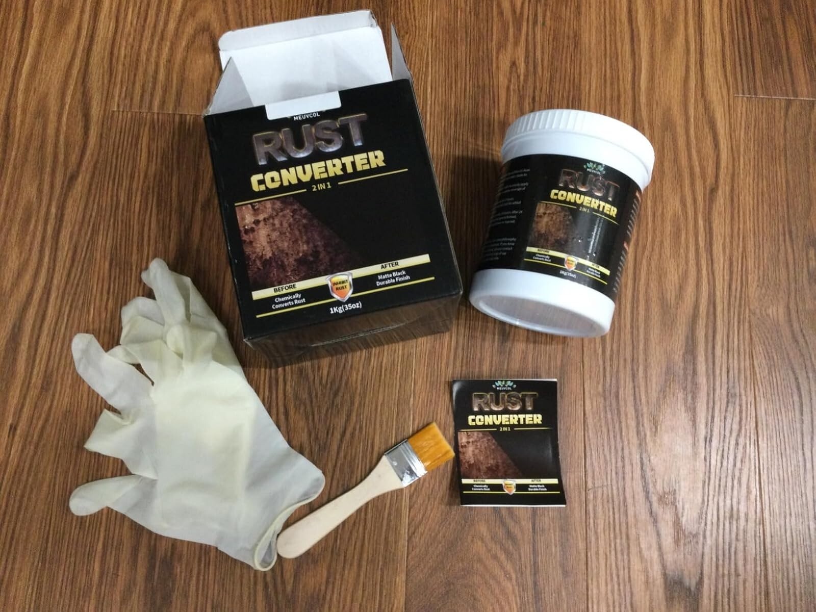 2in1 Rust Converter & Metal Primer, 35 Floz Black Rust Inhibitor Paint for Metal