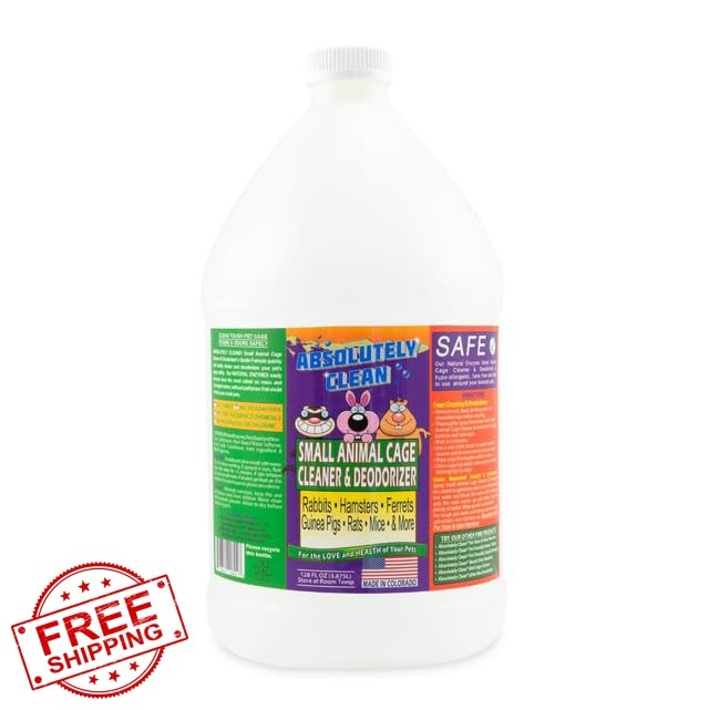 Absolutely Clean Small Animal Cage Cleaner 128oz x4