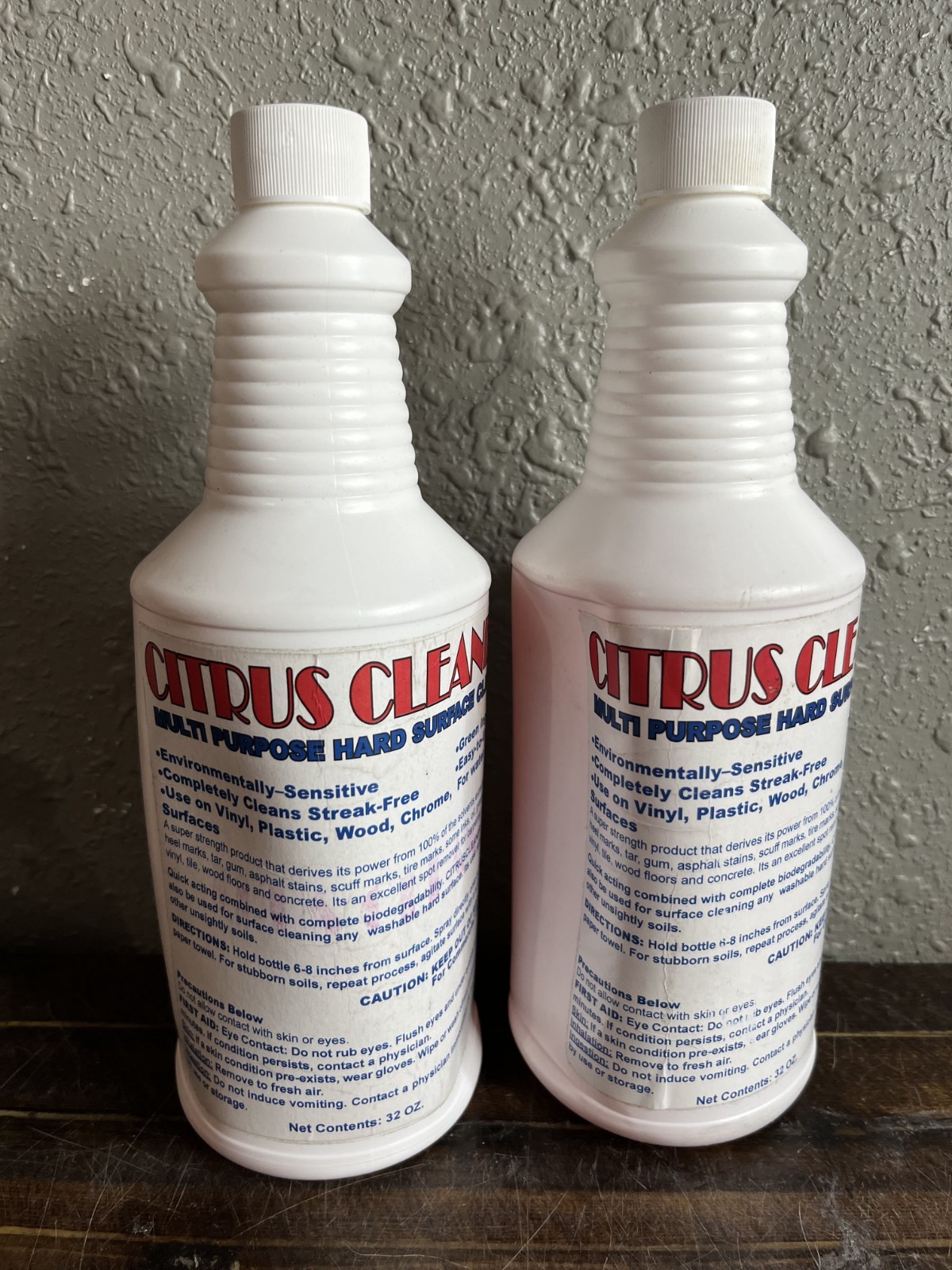 Citrus Clean Multi-Purpose Hard Surface Cleaner 32oz Streak-Free 2-Pack