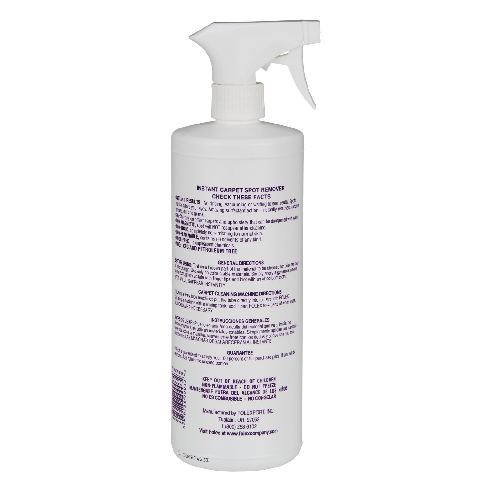 Folex Instant Carpet Spot Remover 32 oz New
