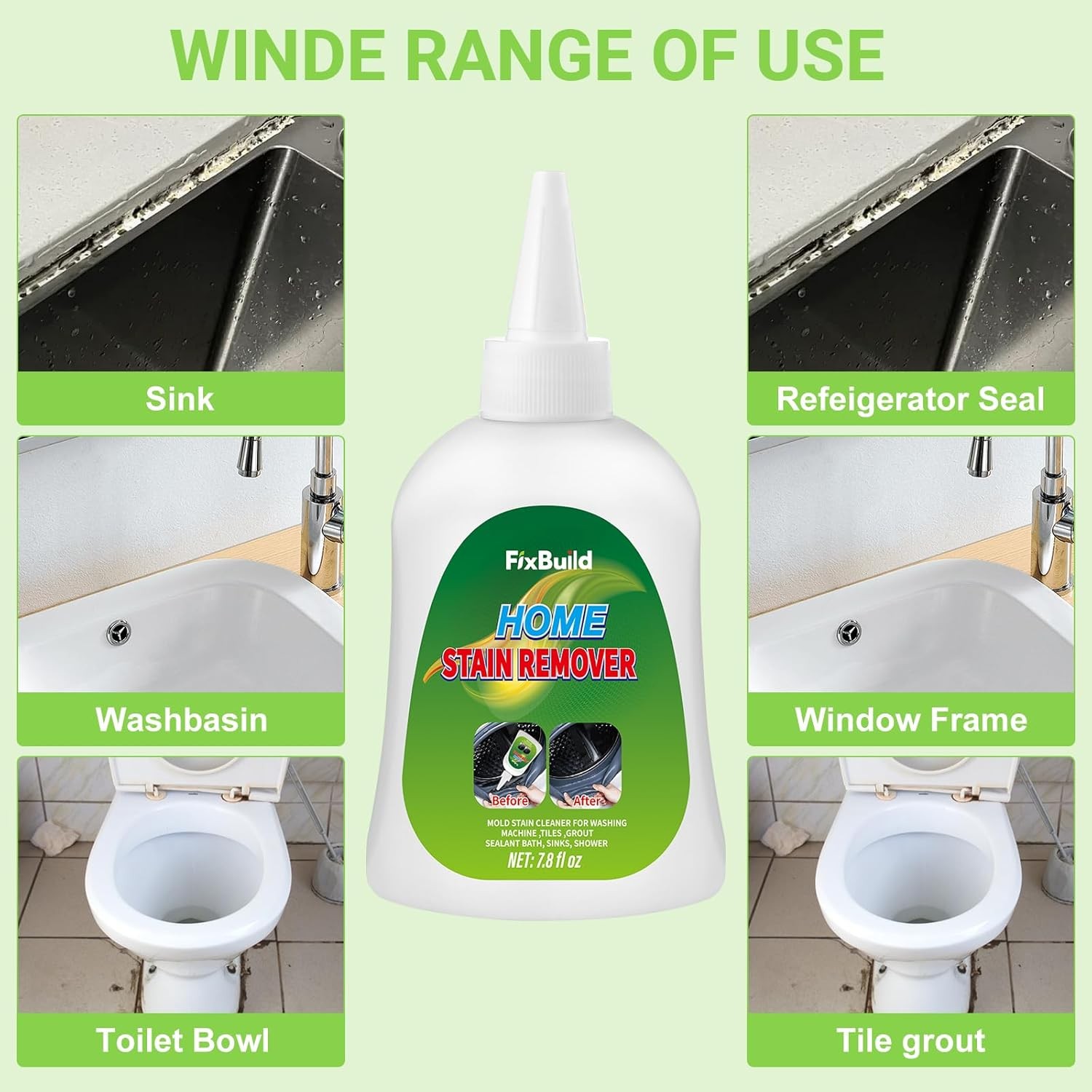Home Remover Gel Heavy Duty Stain Cleaner Multi-Purpose Cleaner Applied to