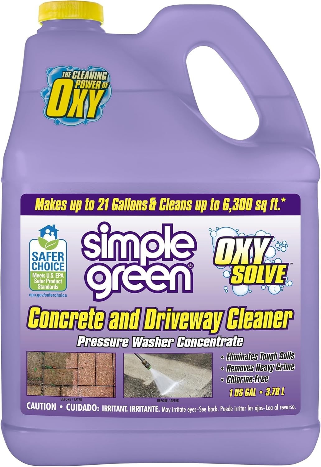 Biodegradable Oxy Solve Pressure Washer Cleaner – 128 Fl. Oz., Effective & Safe