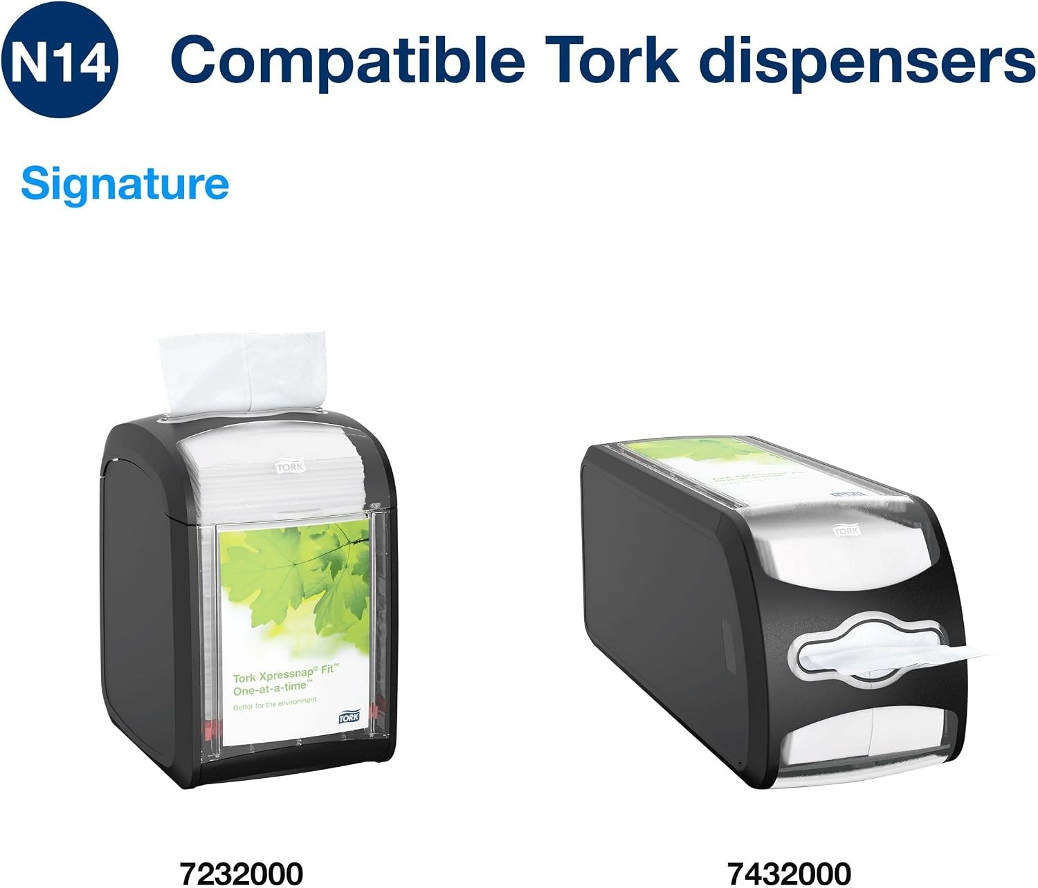 Tork Xpressnap Fit White Dispenser Napkin N14, C-Fold, 1 ply, 240 napkins, 4.2