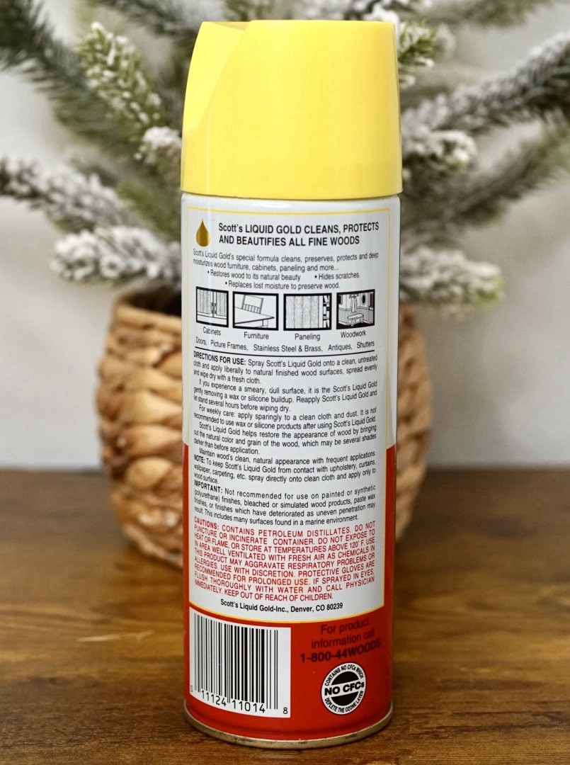 VTG Scott’s Liquid Gold 12 oz Lemon Scent Wood Cleaner Preservative 85%+ Full