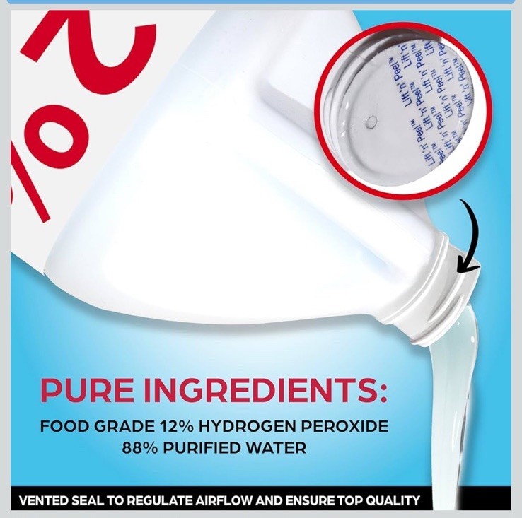💪Allied Science 12% Food Grade Hydrogen Peroxide, 4X Stronger – 1 Gallon