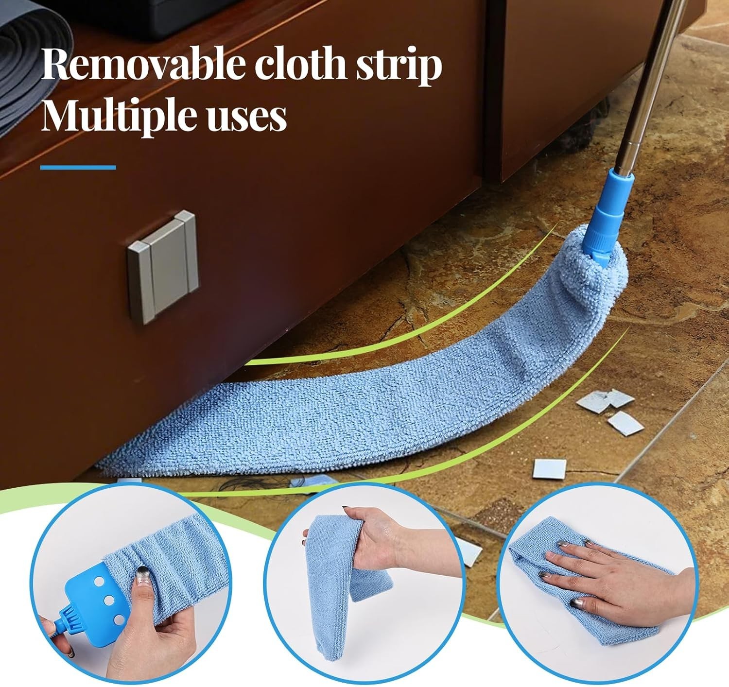 Retractable Gap Duster with 2 Washable Microfiber Cloths – Eco-Friendly Clean…