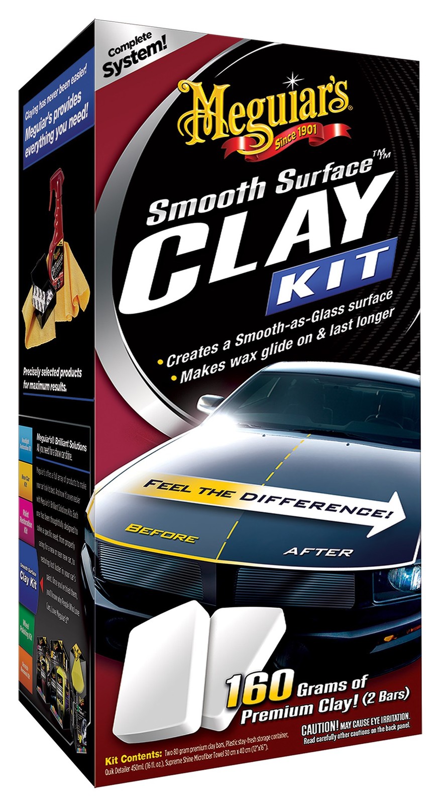 Meguiars G191700 Safe and Easy Car Clay Kit for Smooth as Glass Finish