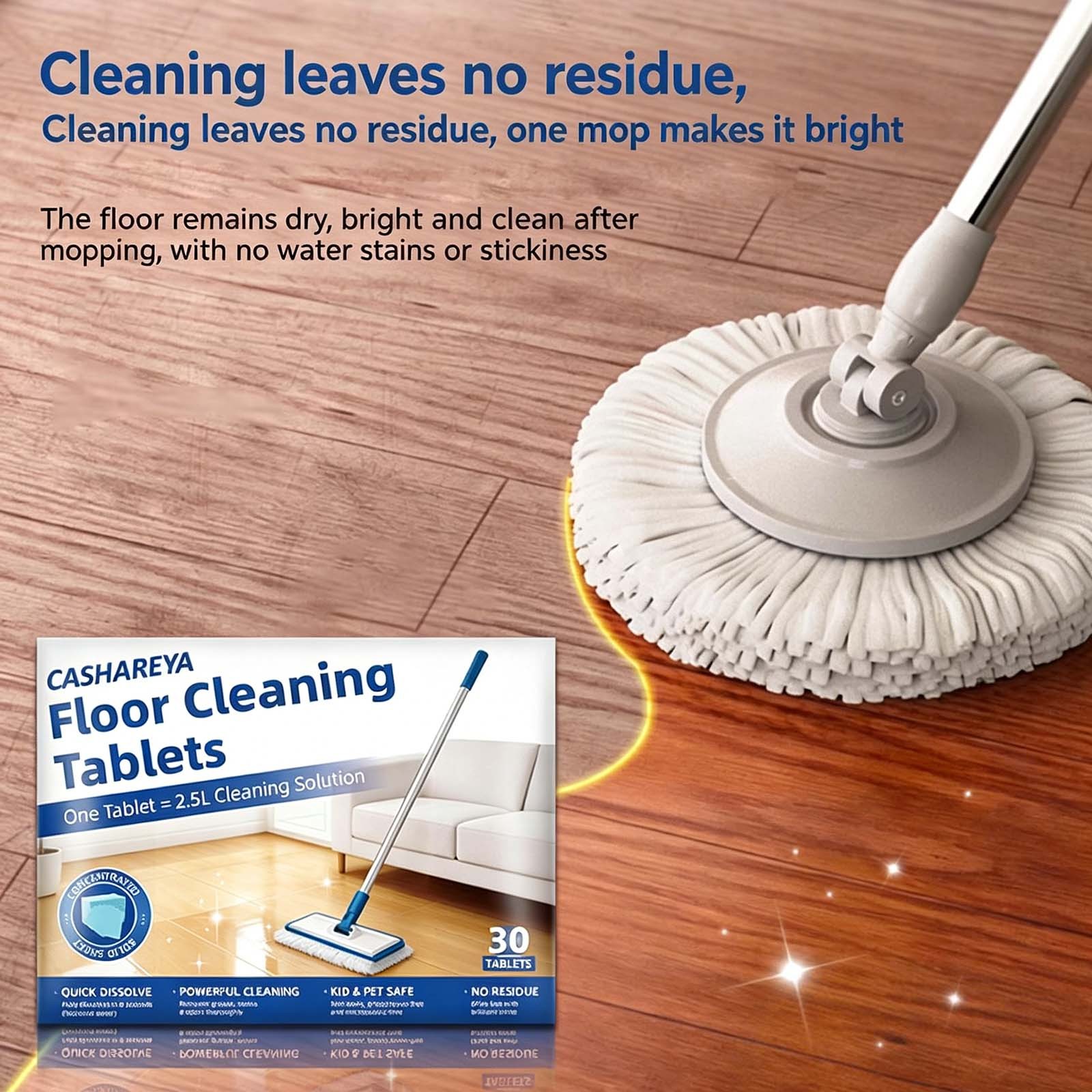 30pcs Multiple Effect The Floor Clean,Floor Cleaning Tablets Multi-Surface