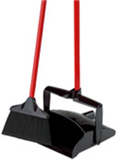 Libman High Power 10 in. W Stiff Recycled PET Broom with Dustpan (Pack of 2)