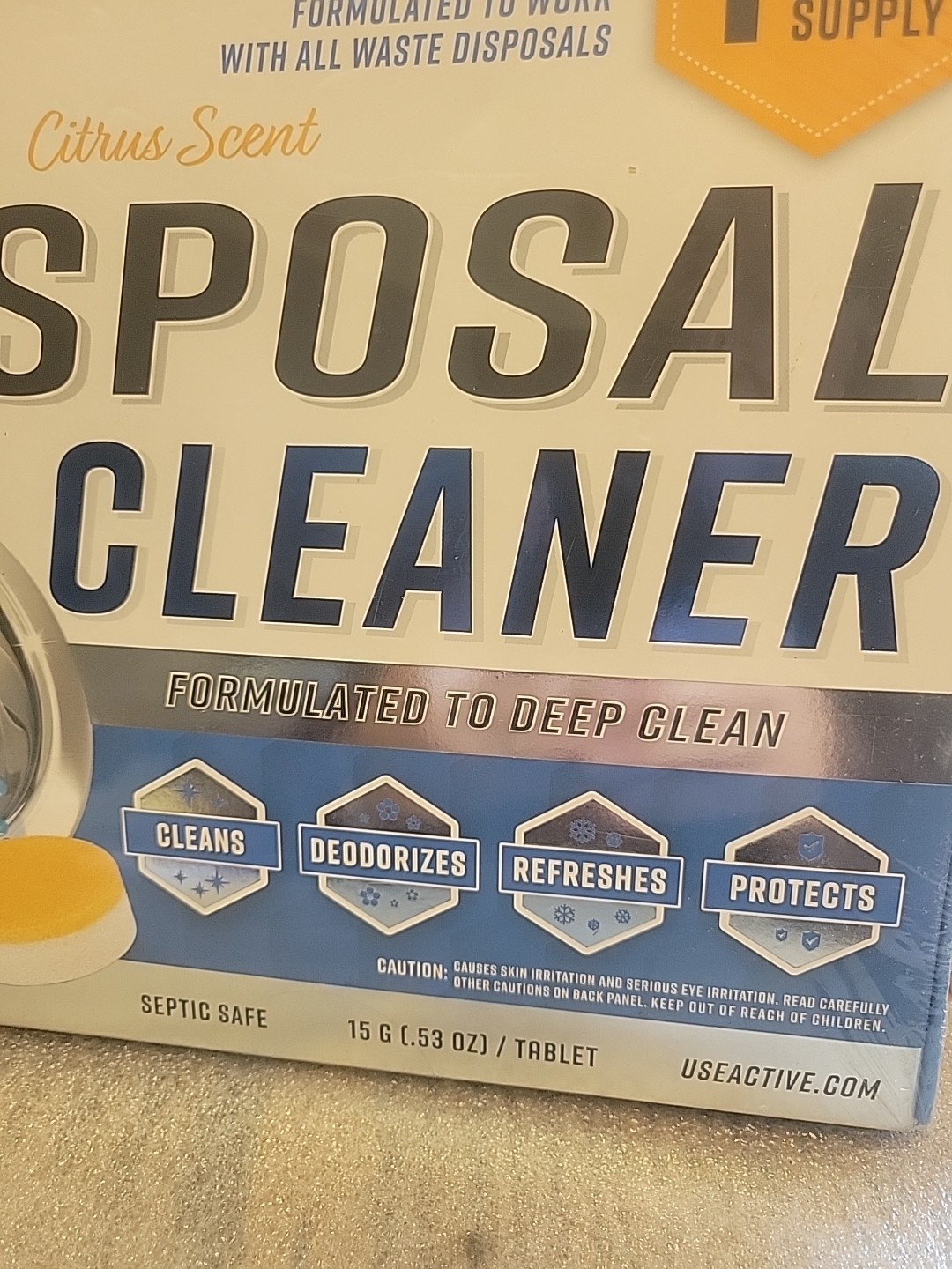 Active Garbage Disposal Cleaner Deodorizer Tablets 24 Tablets Citrus Scent