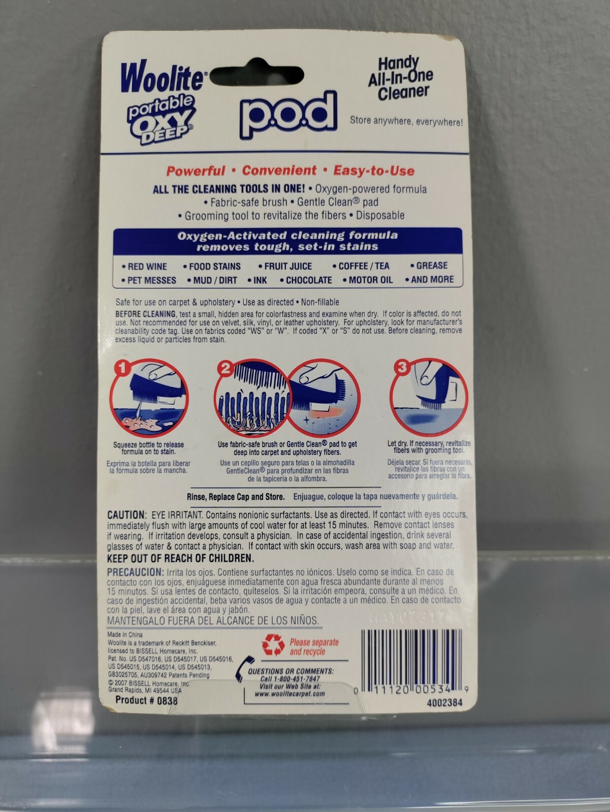 NEW SEALED WOOLITE PORTABLE OXY DEEP POD ALL IN ONE CARPET & UPHOLSTERY CLEANER