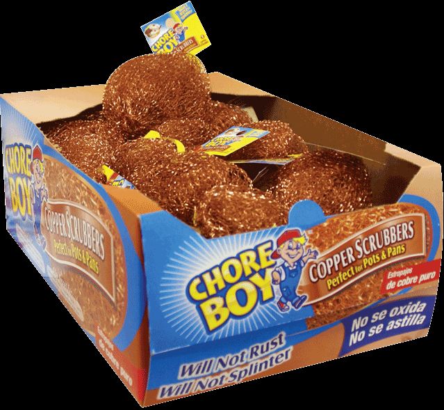 CHORE BOY COPPER SCRUBBER , 15 PIECES LOT …100 % COPPER … NEW