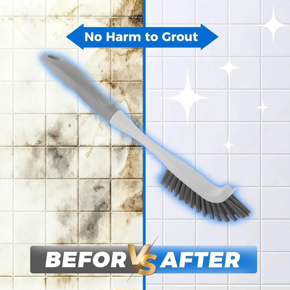 3 Pack Heavy Duty Scrub Brush Set for Household Use, Long Scrub Brush, Handheld