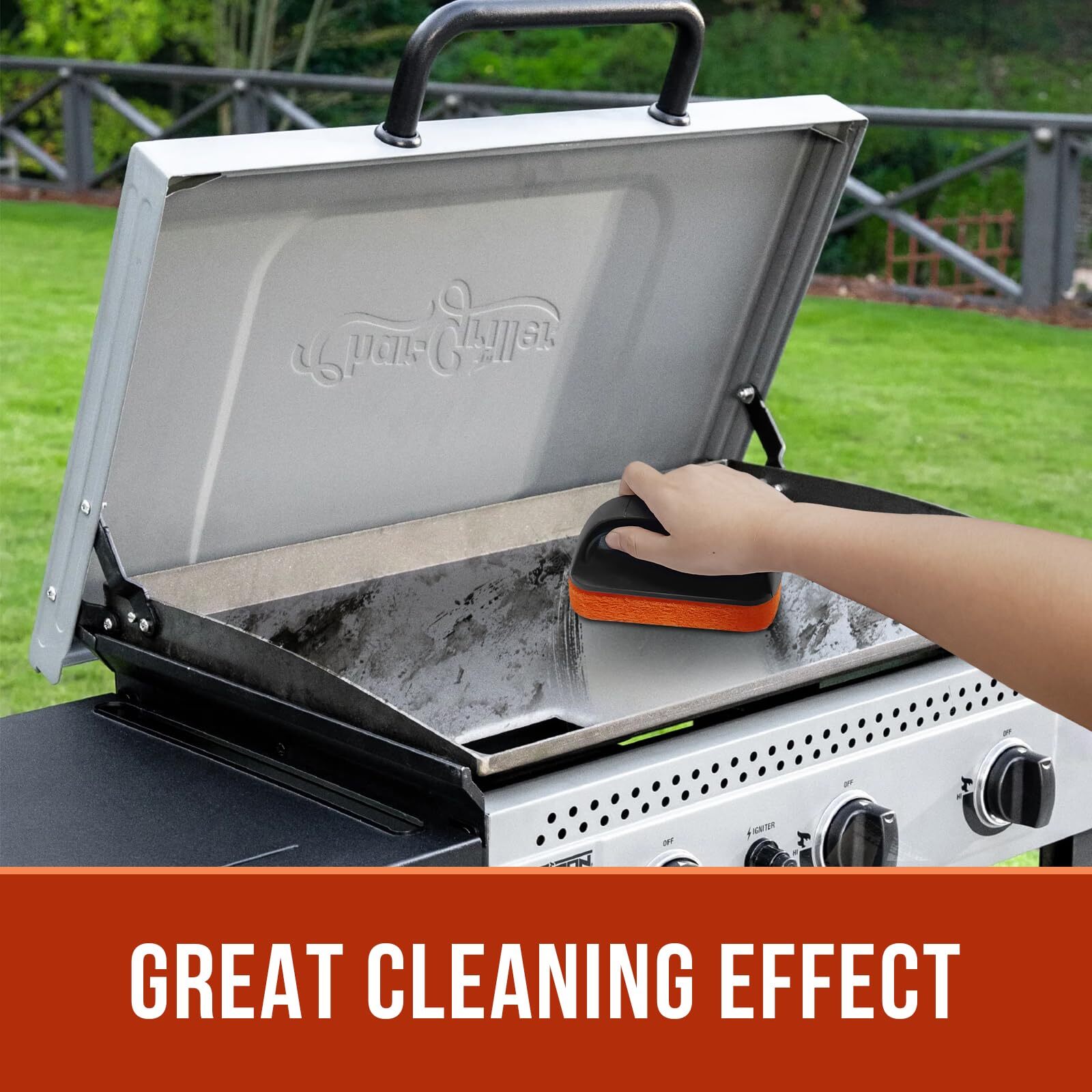 Griddle Cleaning Kit for Blackstone, 5 Scrubber Pads and 1 Handle , 6 Pack