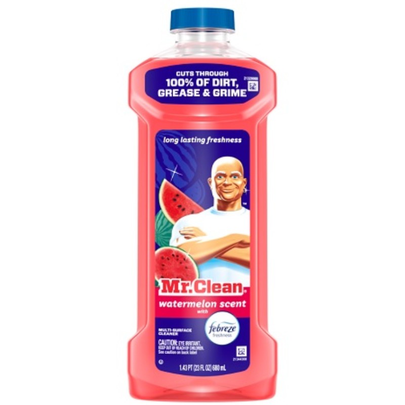 3x Mr. Clean Multi Surface Cleaner Febreze Watermelon Household Scent Liquid 23o
