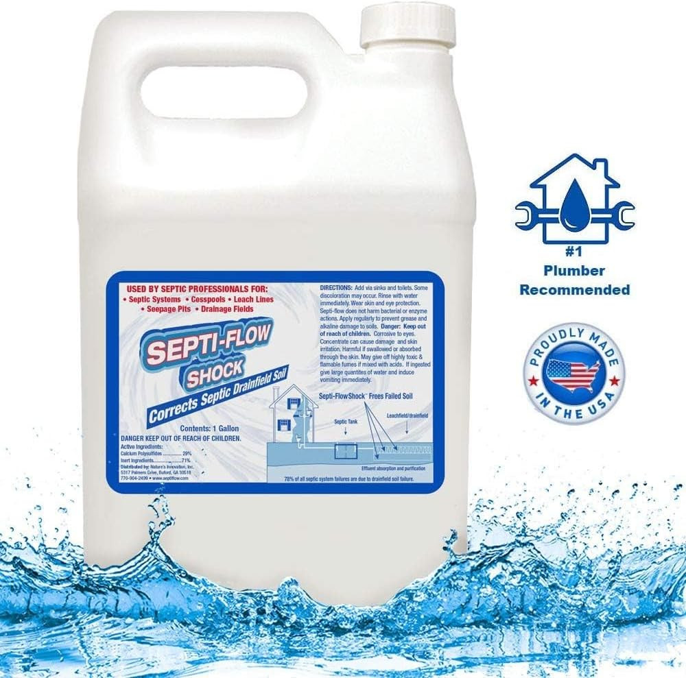Septi-Flow Shock Septic Drainfield Repair Solution, Clears Leach Fields, Dissolv
