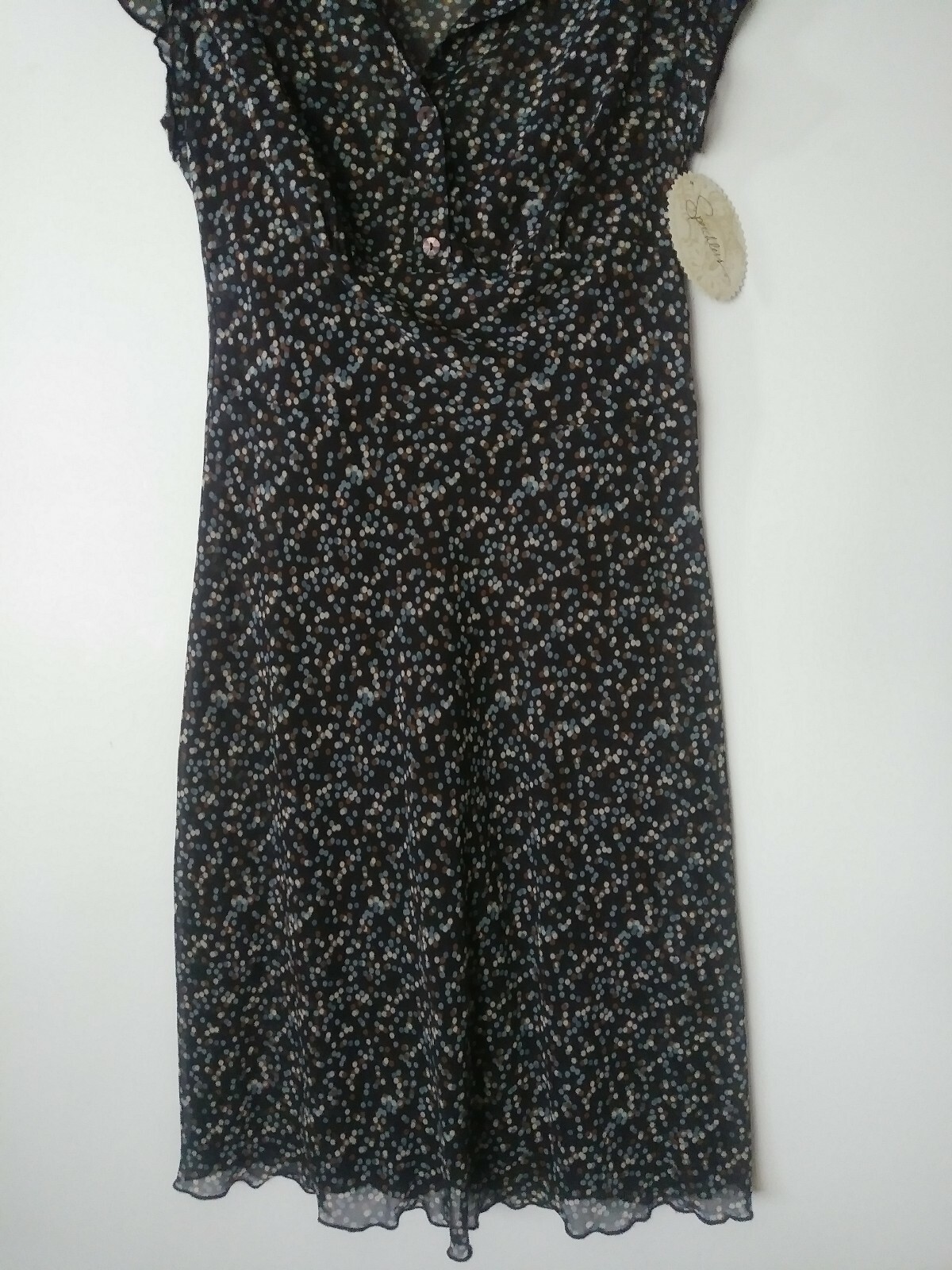 SPEECHLESS JUNIORS DRESS BROWN WITH DOTS 2 PIECES SIZE 5 NWT POLYESTER WASH COLD