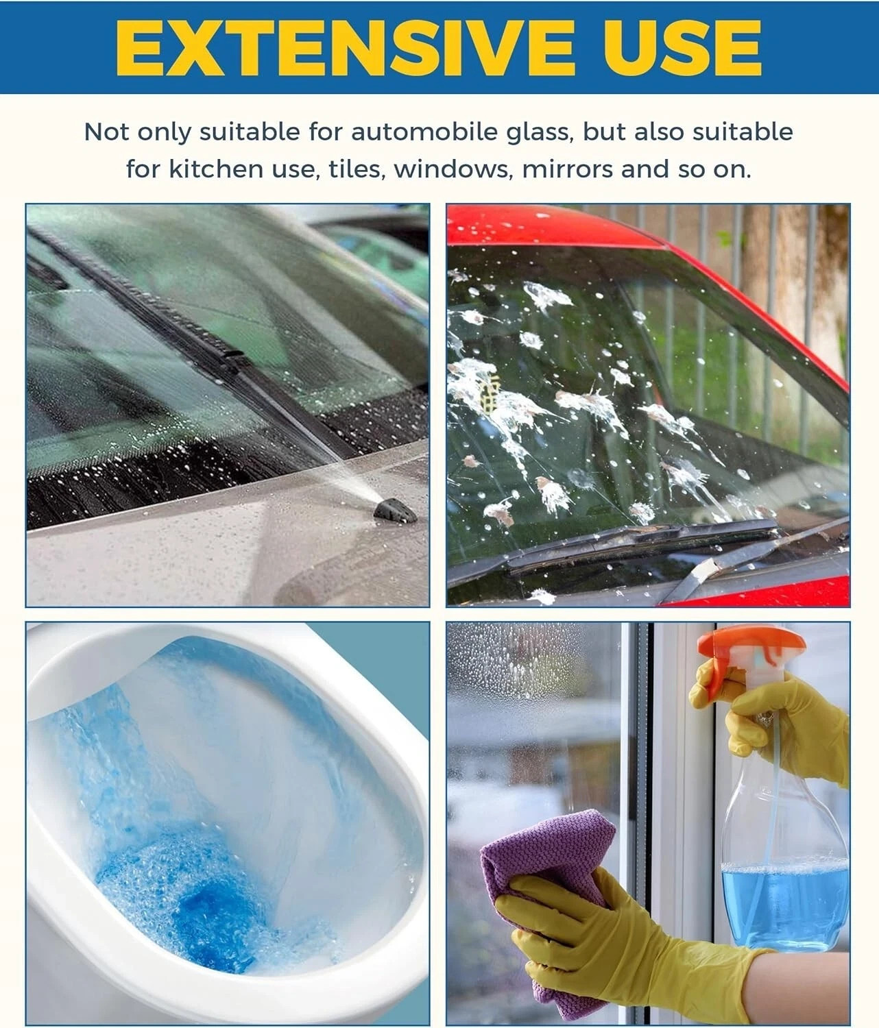 Car Windshield Washer Tablets 30/50/100 PCS Washer Fluid Tablets Glass Cleaner