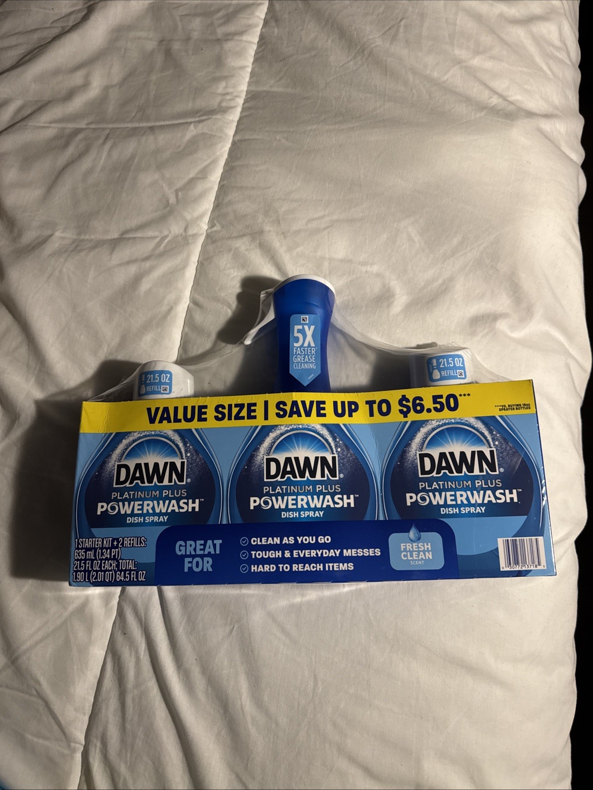Dawn Platinum Plus Powerwash Dish Spray Set Fresh Scent 1 Bottle +2 Refills 64.5