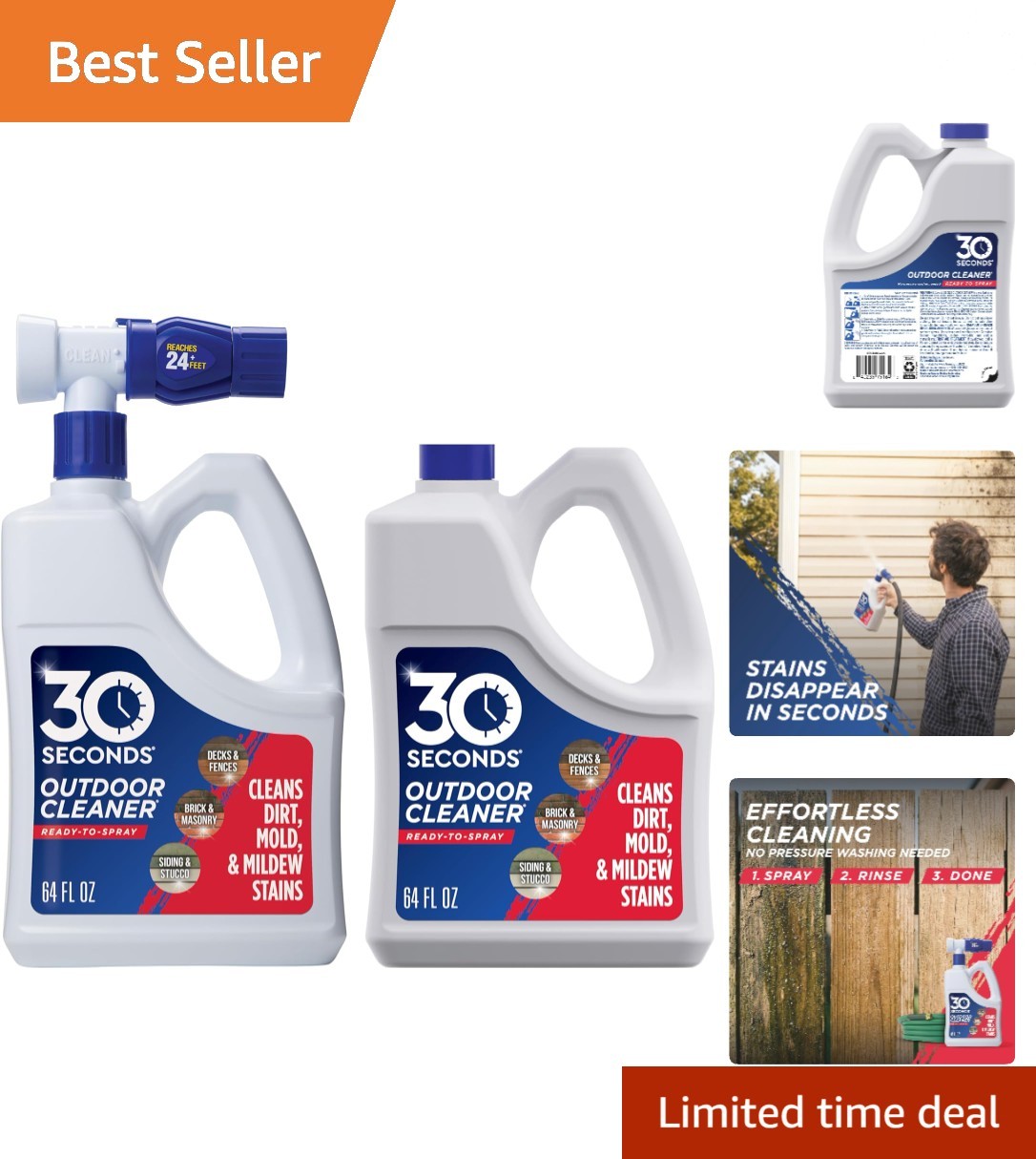 Safe 2 Pack Outdoor Cleaner – Perfect for Vinyl, Wood, and Brick Surfaces