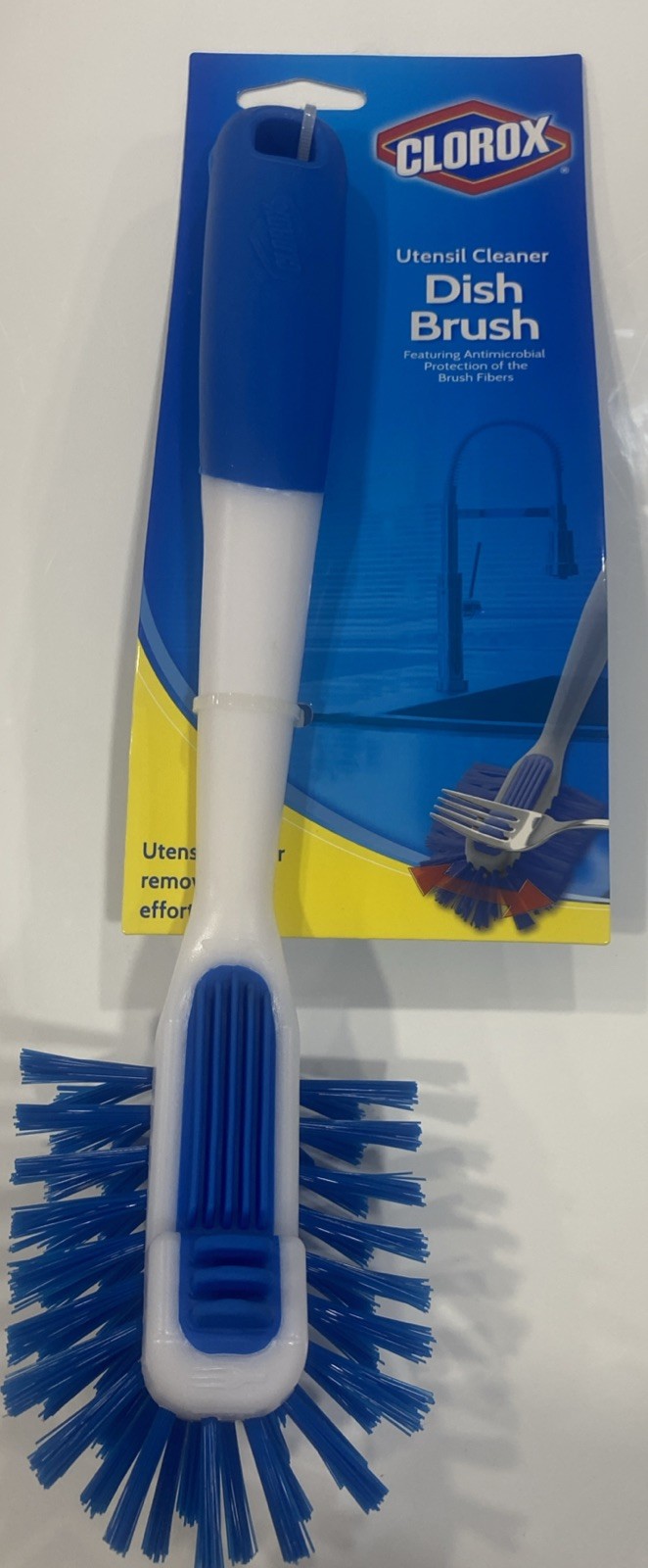 Clorox Utensil Dish Brush Curved Kitchen Brush – Dishwashing Cleaner Scrubber…