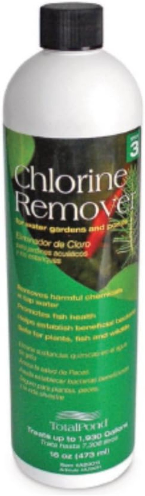 Pond-Ready 16 Oz Chlorine Remover Plus – Treats Up to 1,920 Gallons of Water