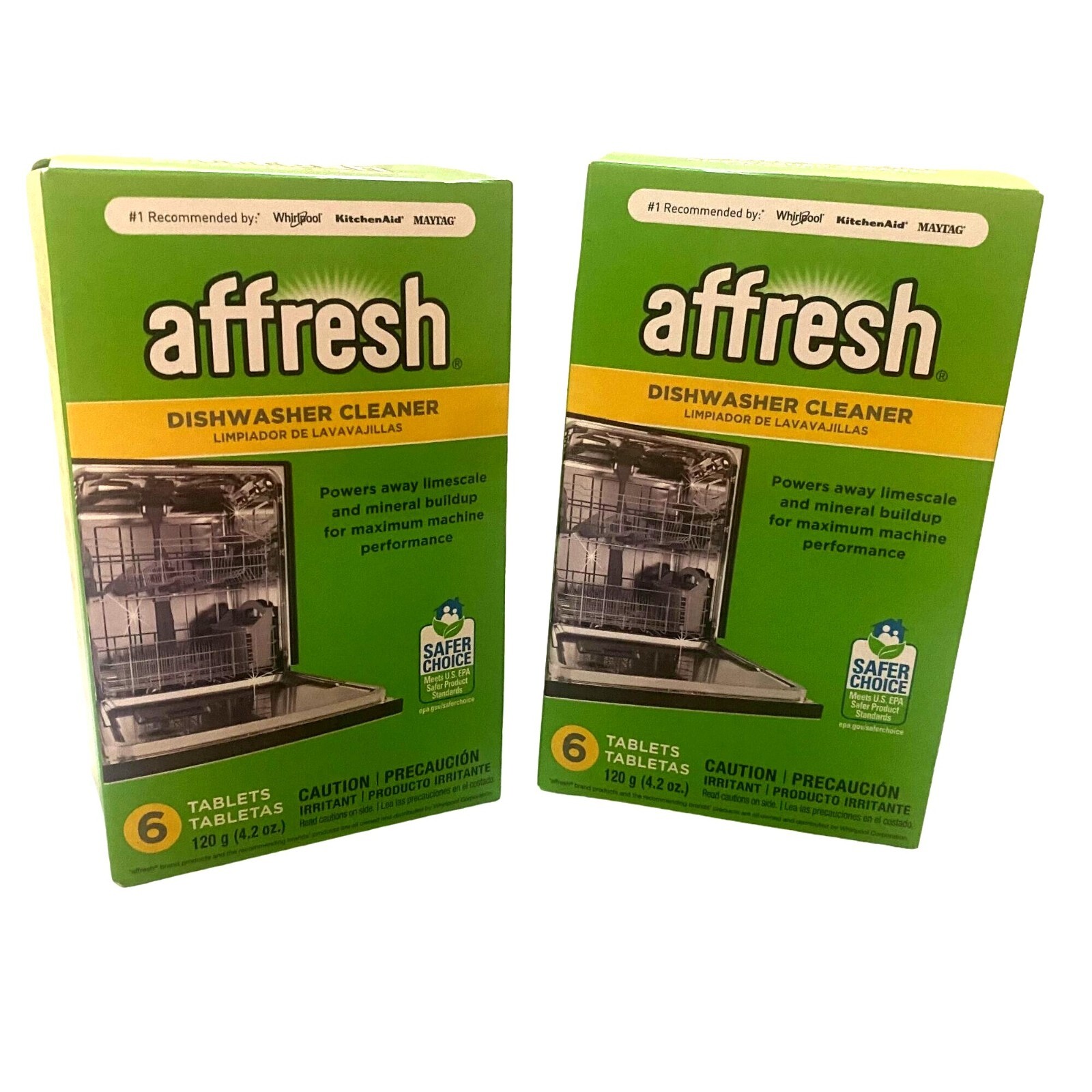 Affresh Dishwasher Cleaner Tablets Pack of 2 Dissolving Tablets Total 12 Tablets